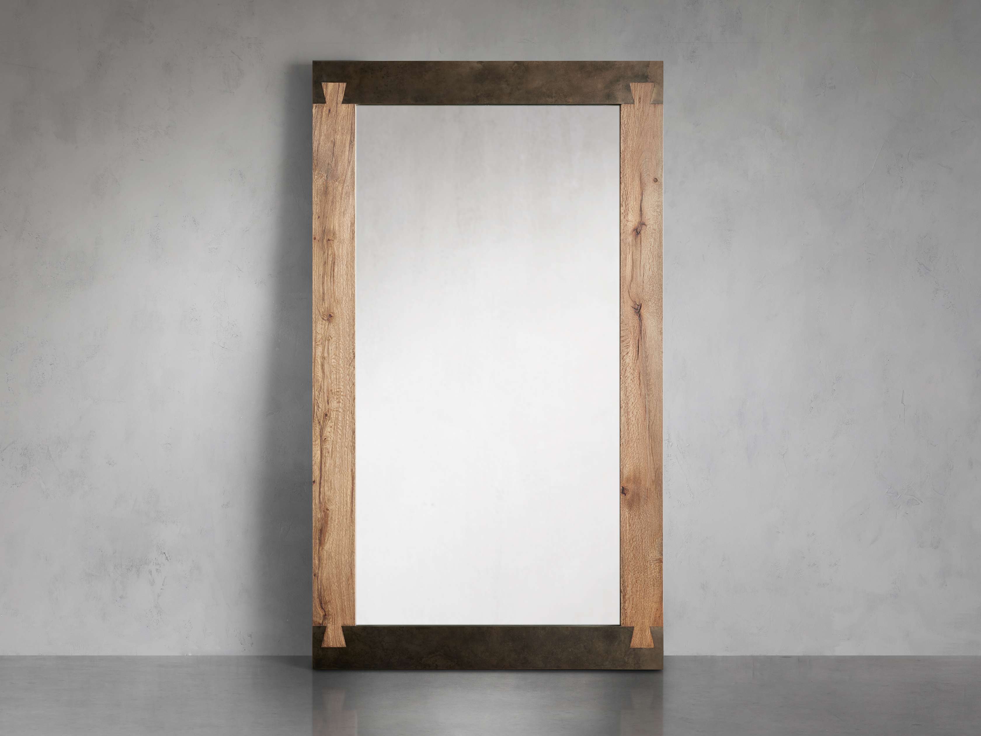 Copenhagen Grand Floor Mirror in Gold | Arhaus