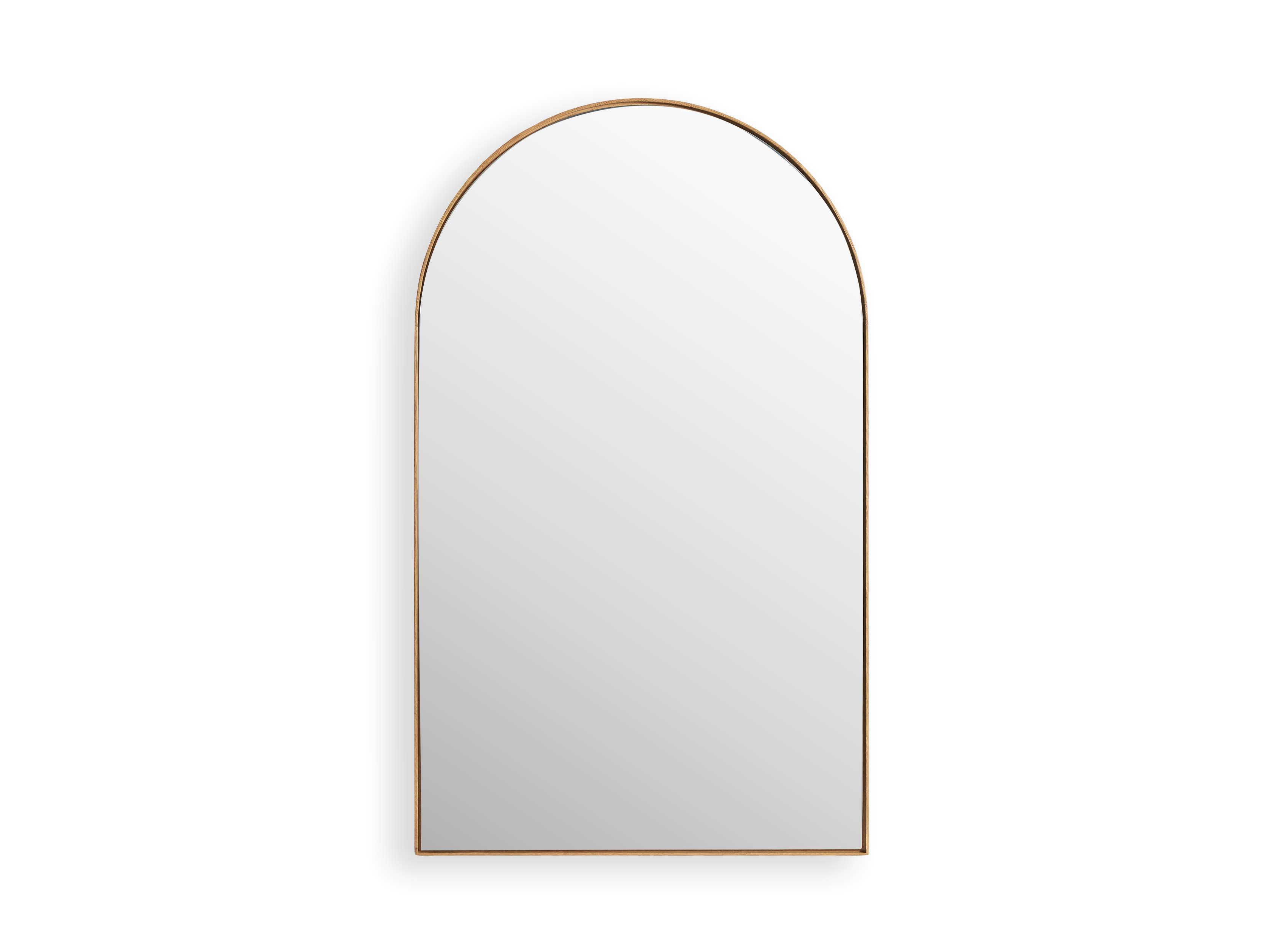 【新品未使用】WALL MIRROR RO-011〈OAK〉SAC WORKS Oak Wall Mirror with Shelf - Elegant Design