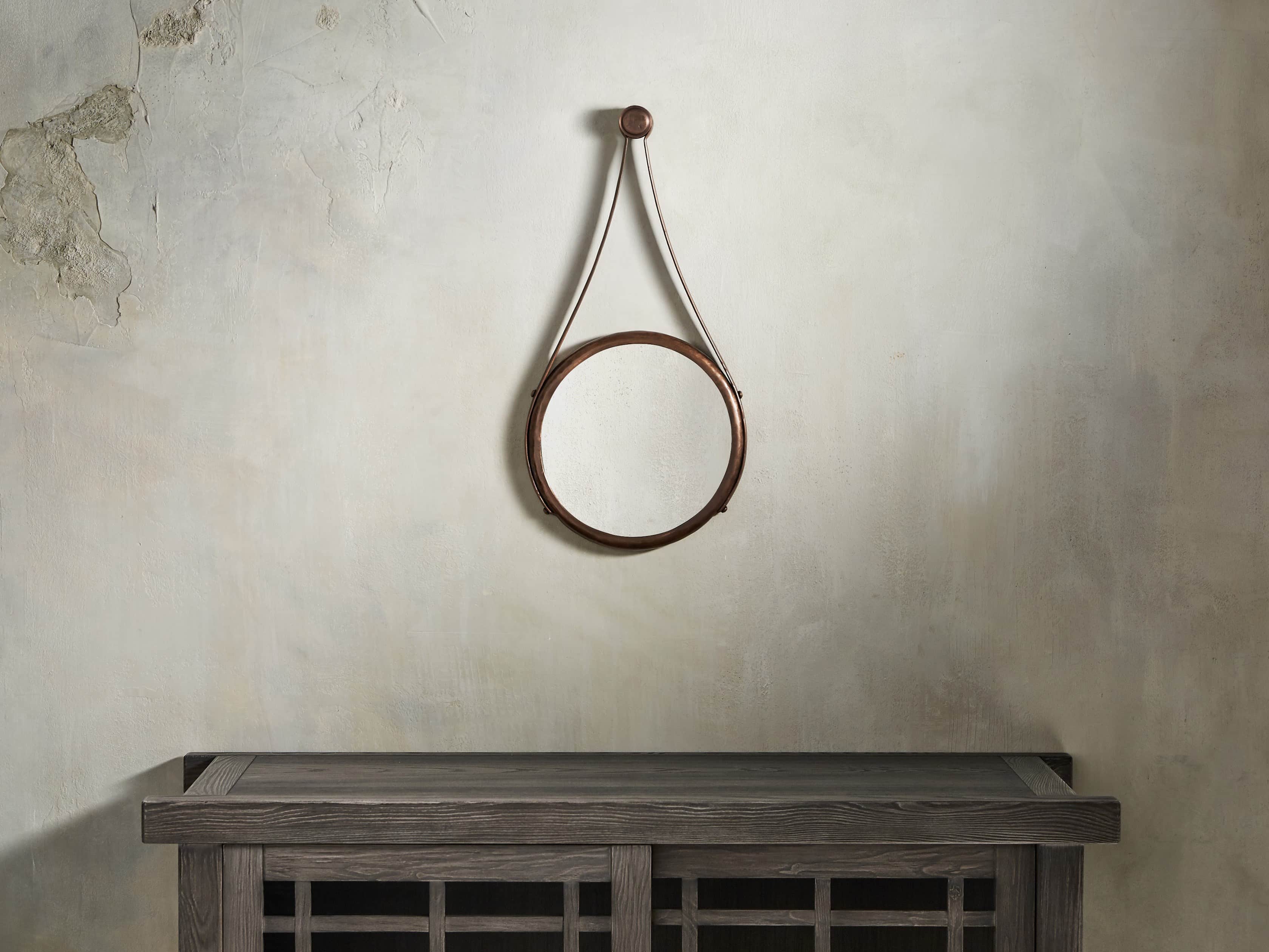 Francesco 12" Mirror in Antique Copper