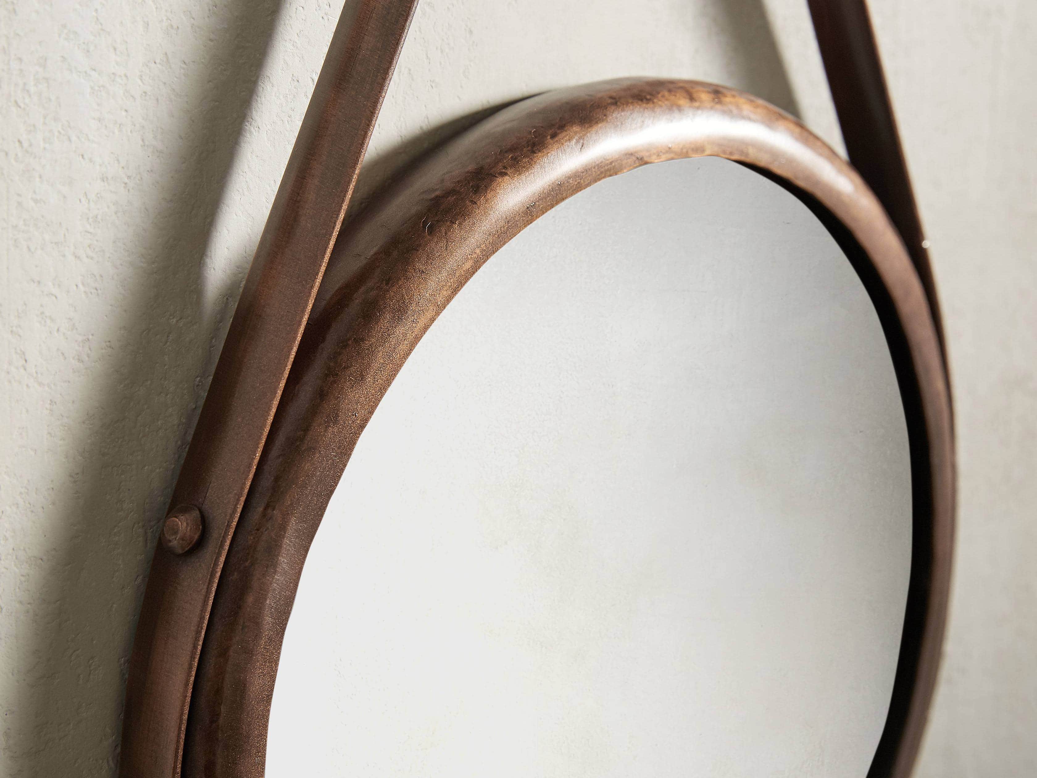 Francesco 12" Mirror in Antique Copper