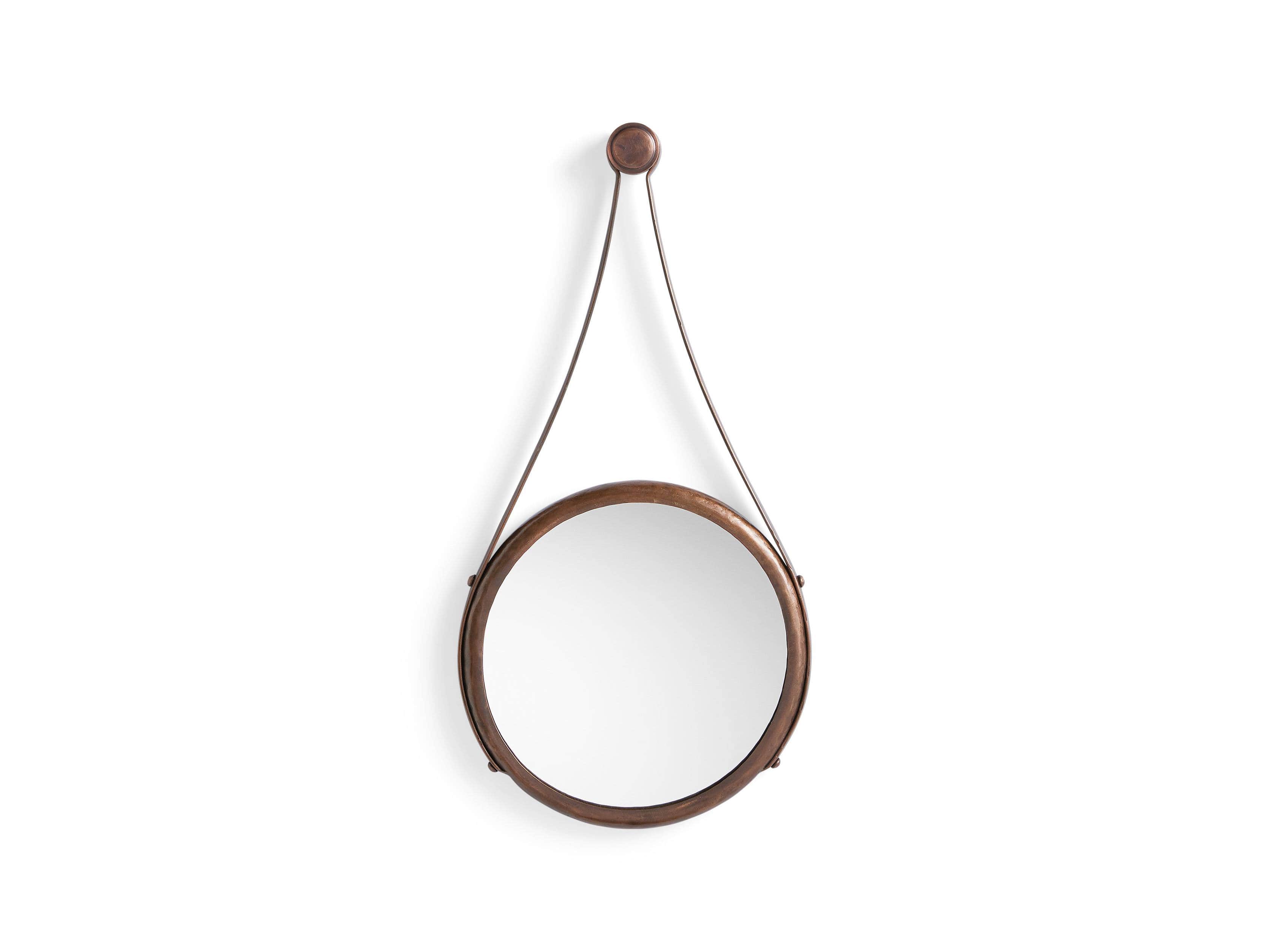 Francesco 12" Mirror in Antique Copper