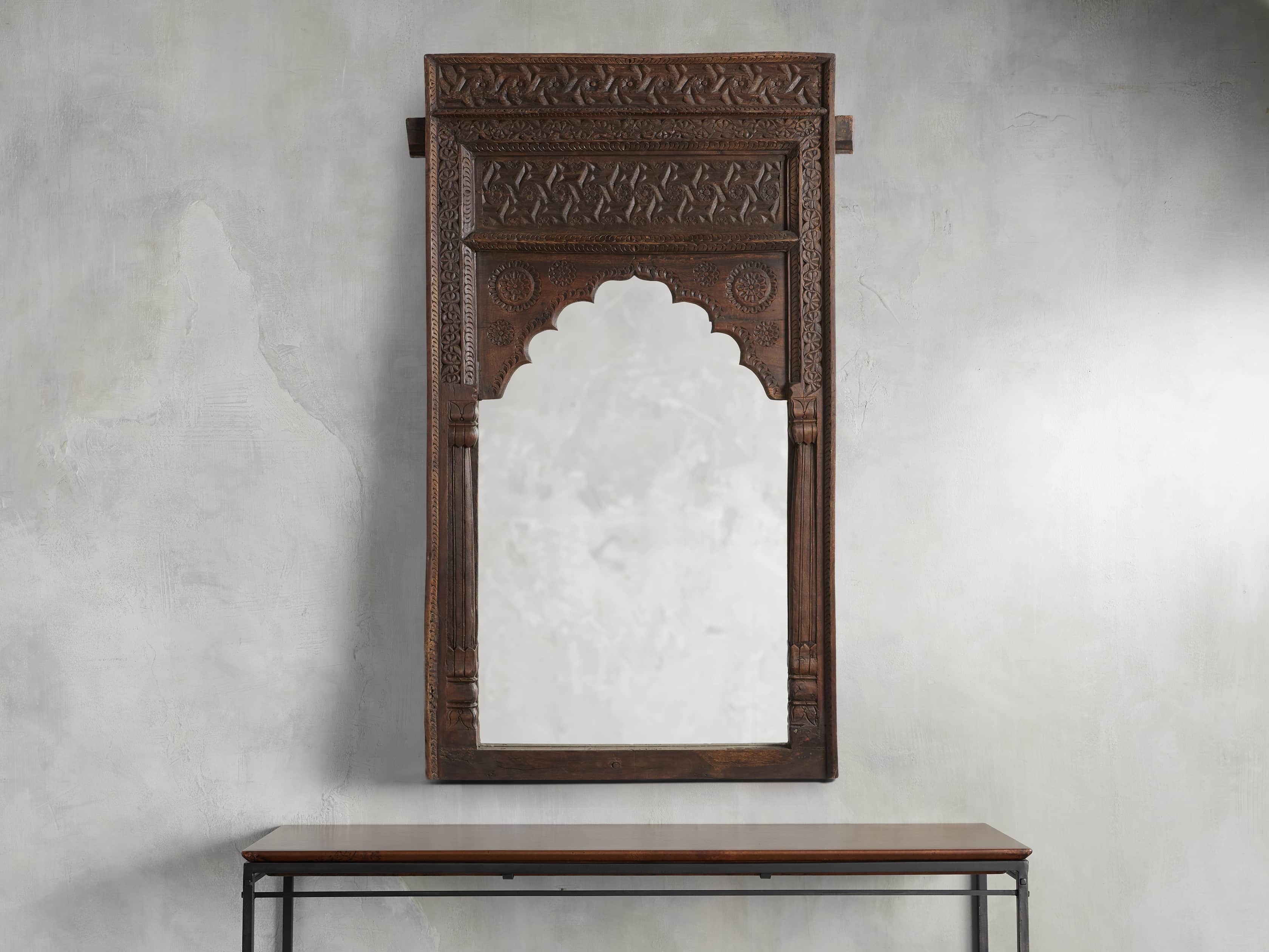 NAIMA 68" CARVED FLOOR MIRROR, slide 1 of 3