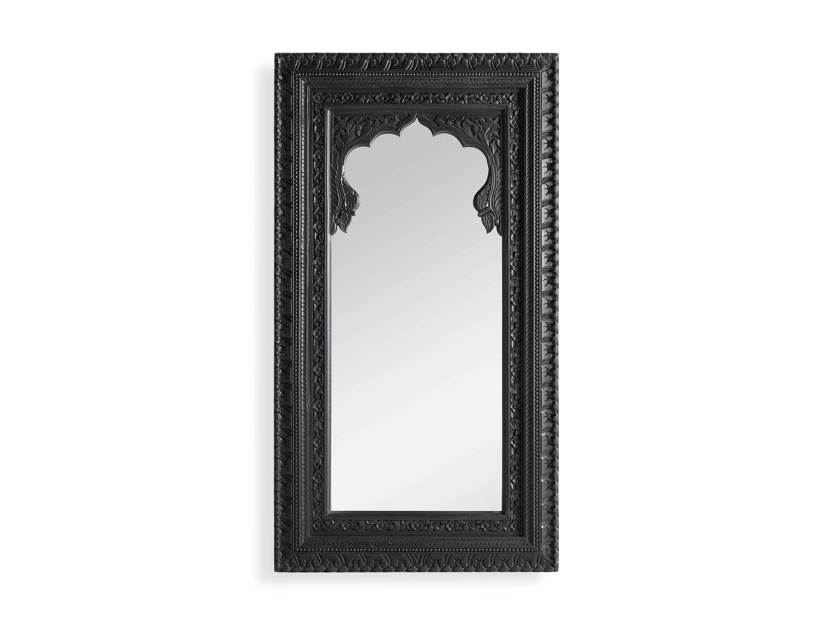 NOIR 74" CARVED FLOOR MIRROR, slide 3 of 3