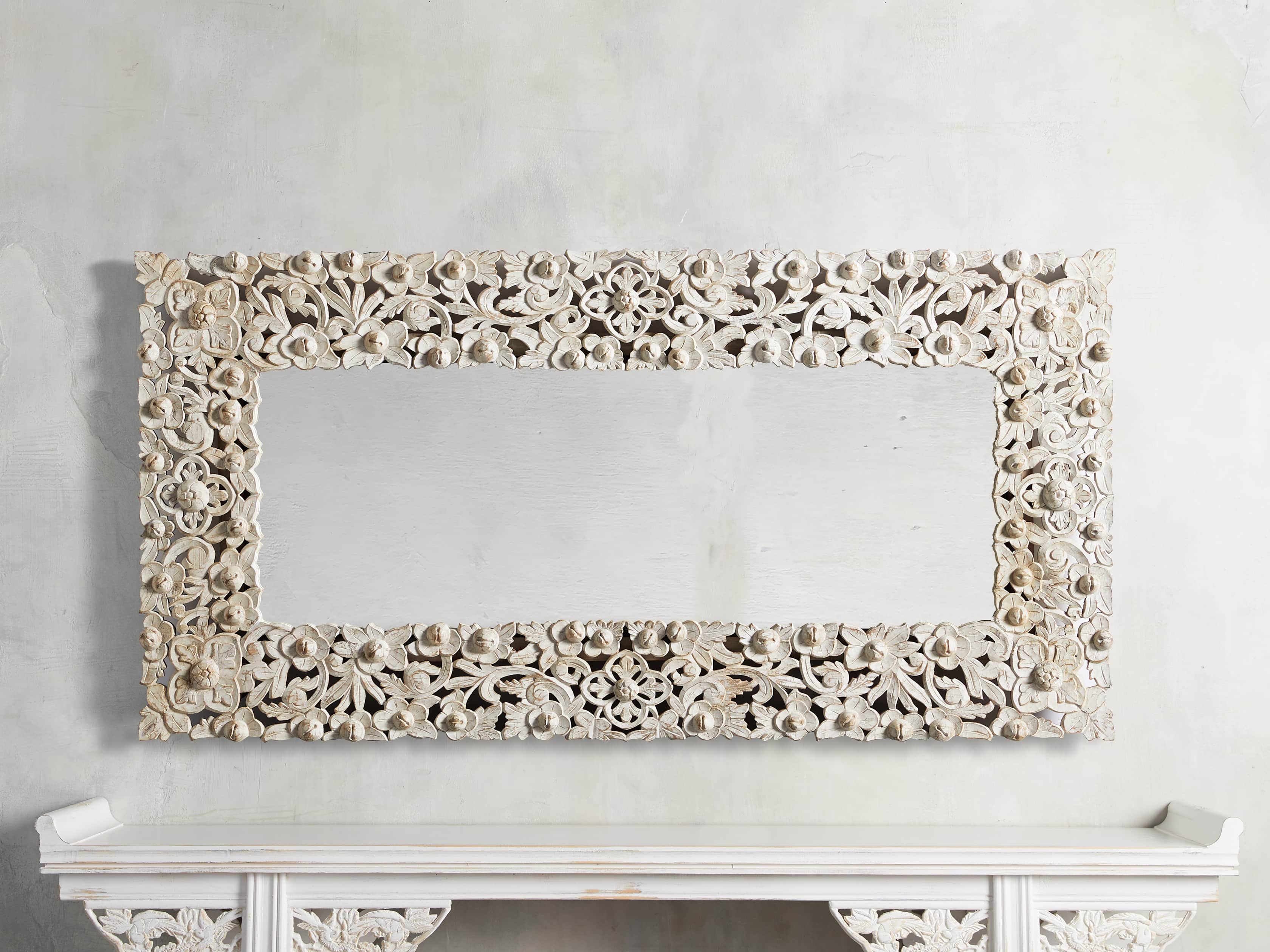 FLOURISH 71" FLOOR MIRROR IN WHITE, slide 2 of 4