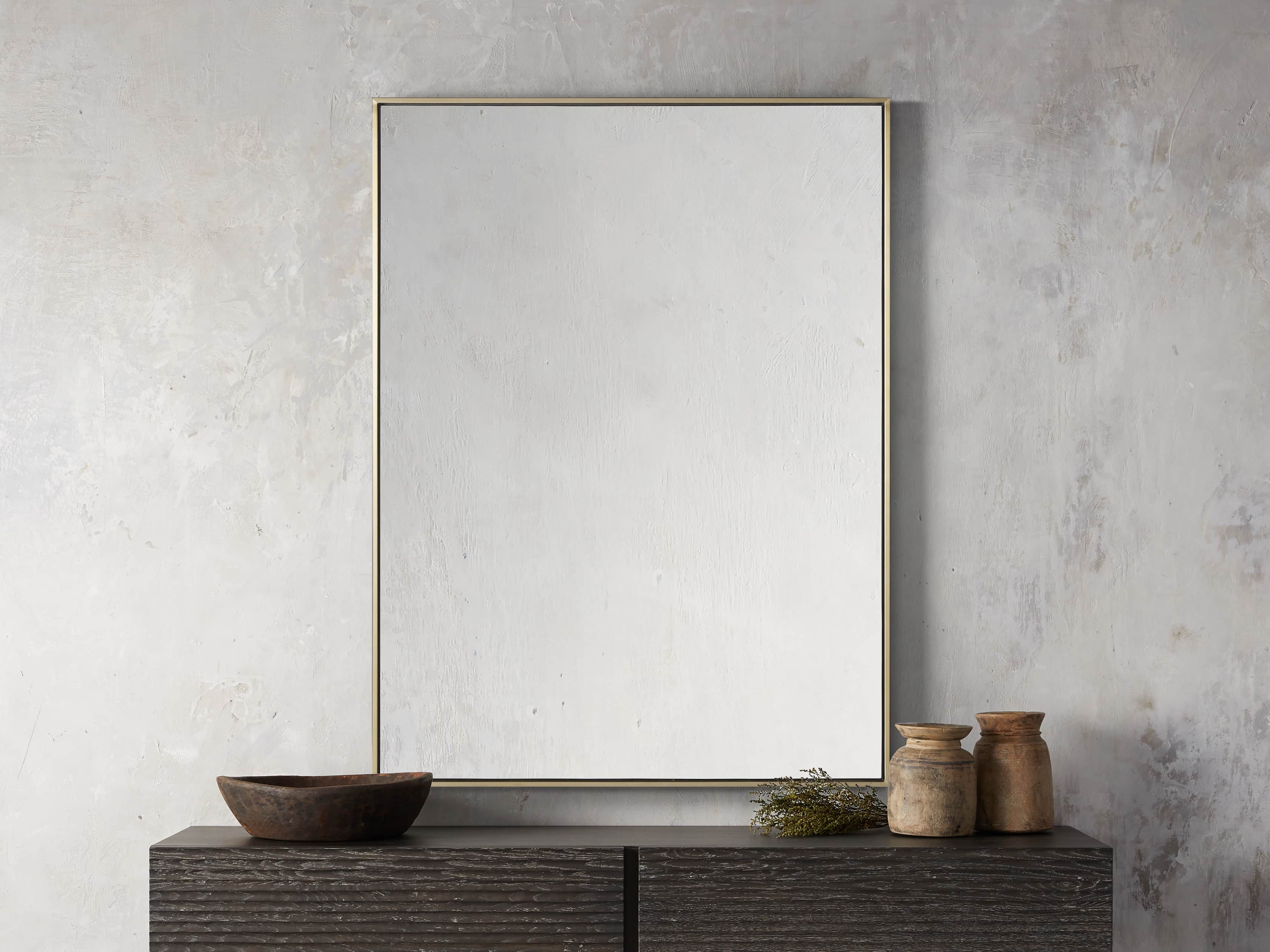 LINNEA 48" WALL MIRROR IN GOLD, slide 1 of 5