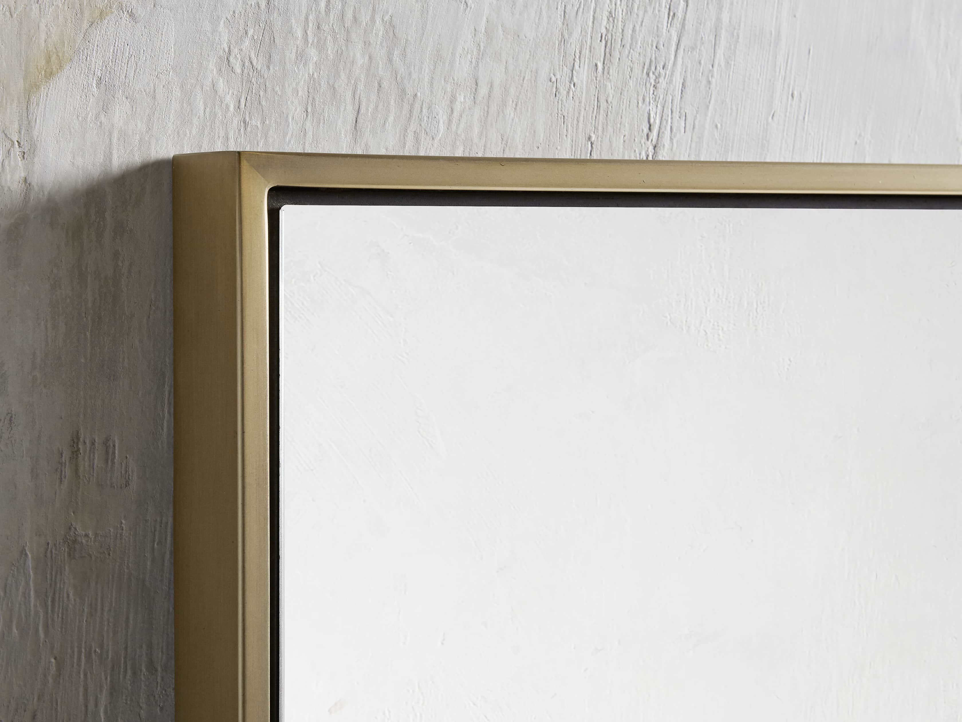 LINNEA 74" FLOOR MIRROR IN GOLD, slide 3 of 6