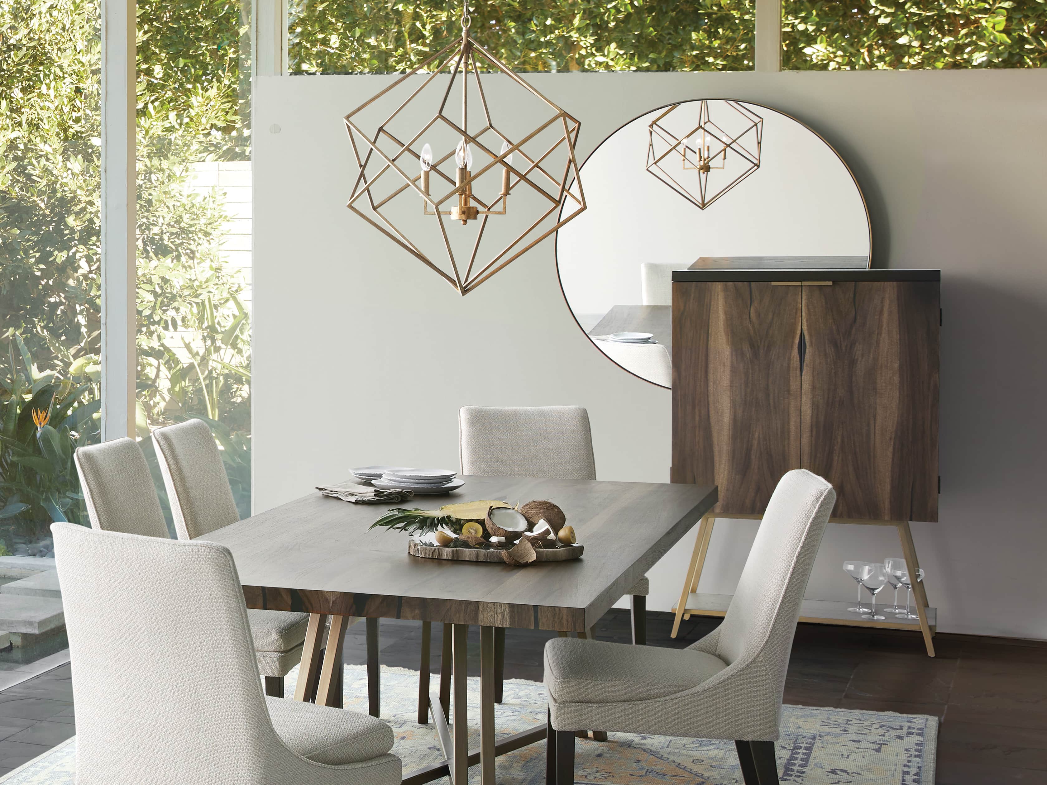 Linnea Round Mirror in Brass, slide 3 of 4