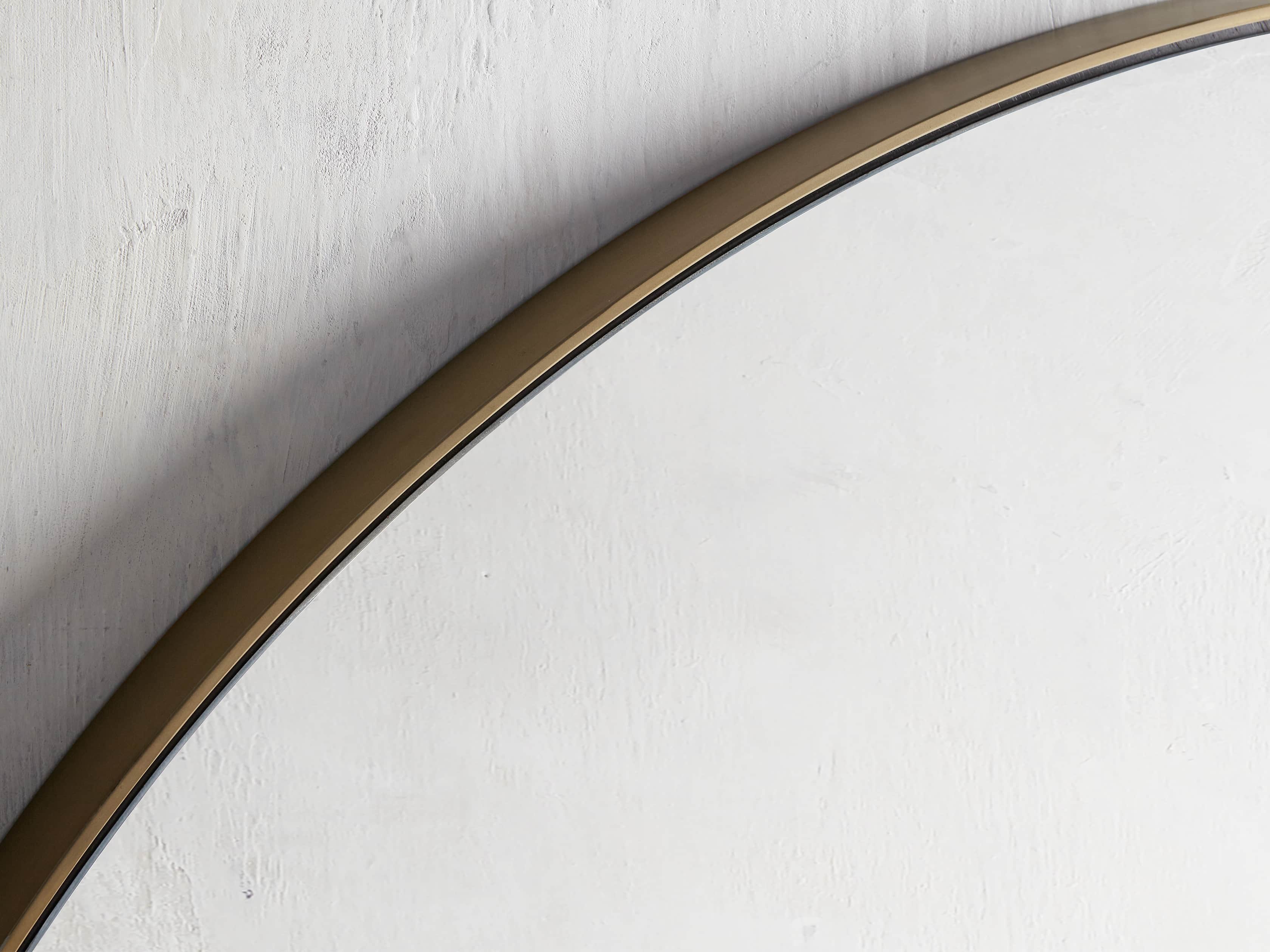 Linnea Round Mirror in Brass, slide 2 of 4