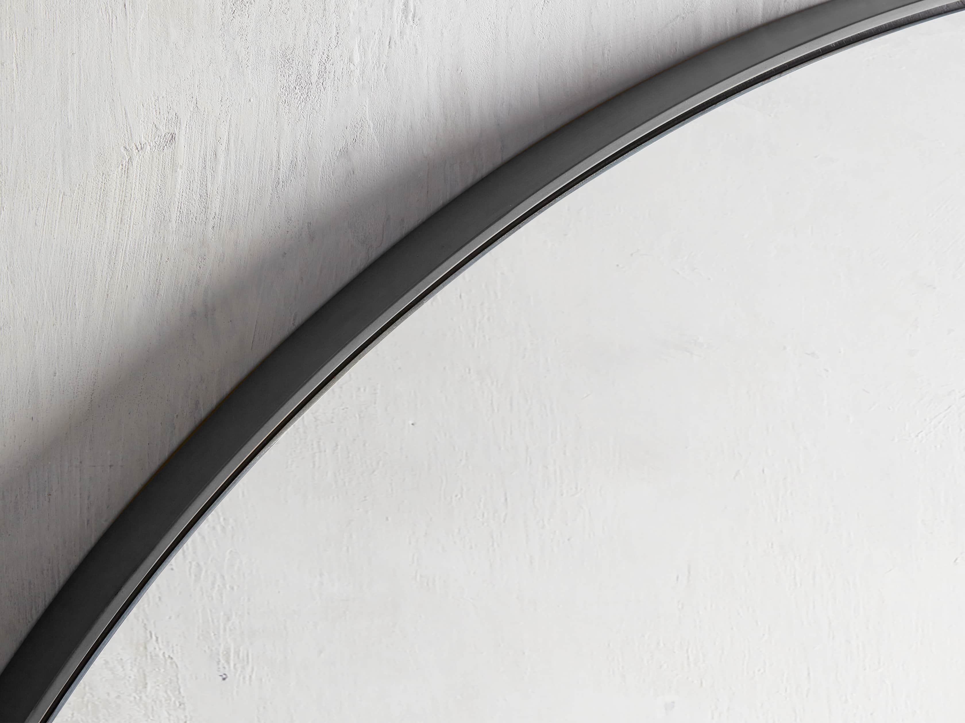 Linnea Round Mirror in Pewter, slide 2 of 5