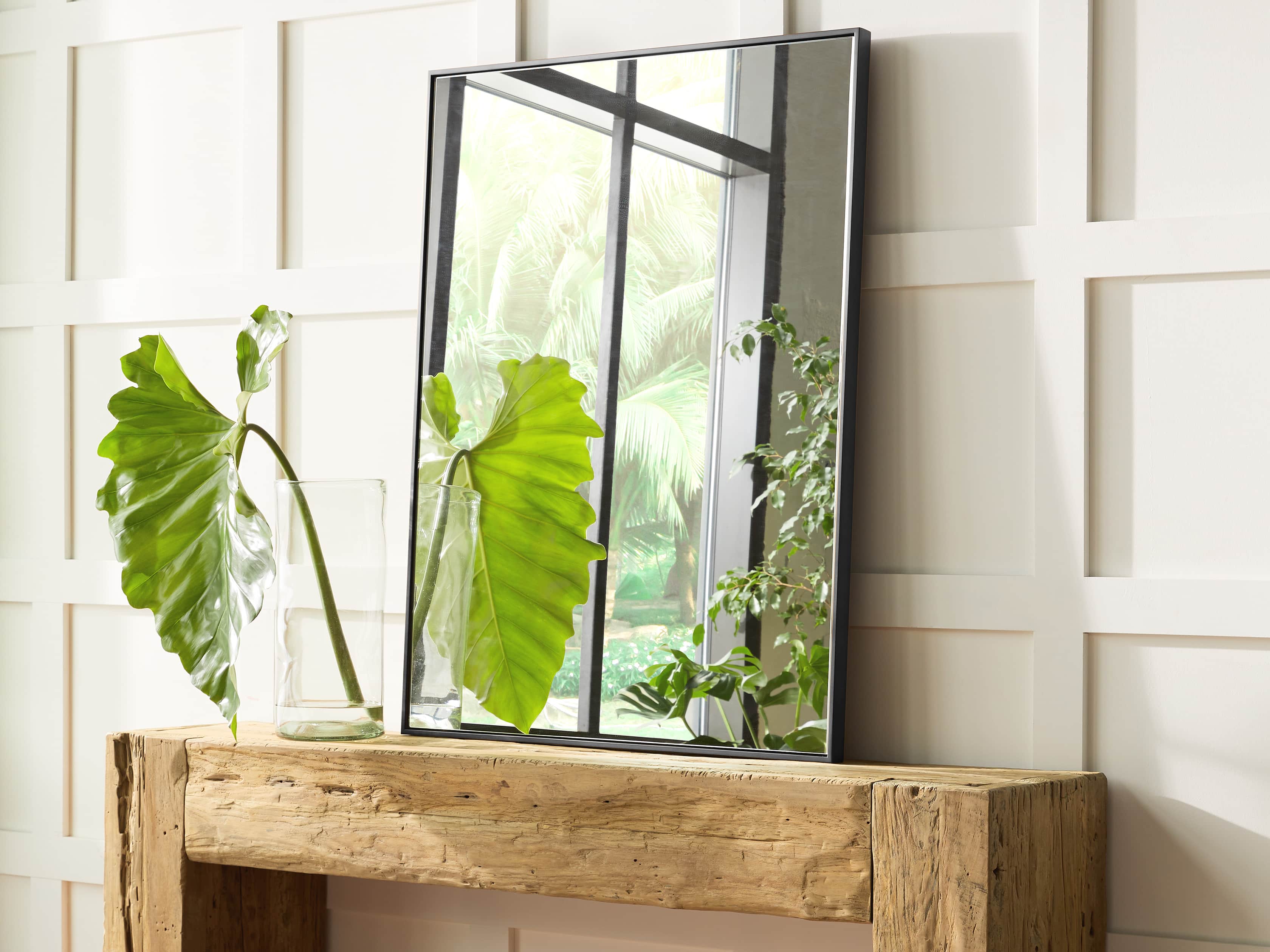 LINNEA 48" WALL MIRROR IN BLACK, slide 3 of 4