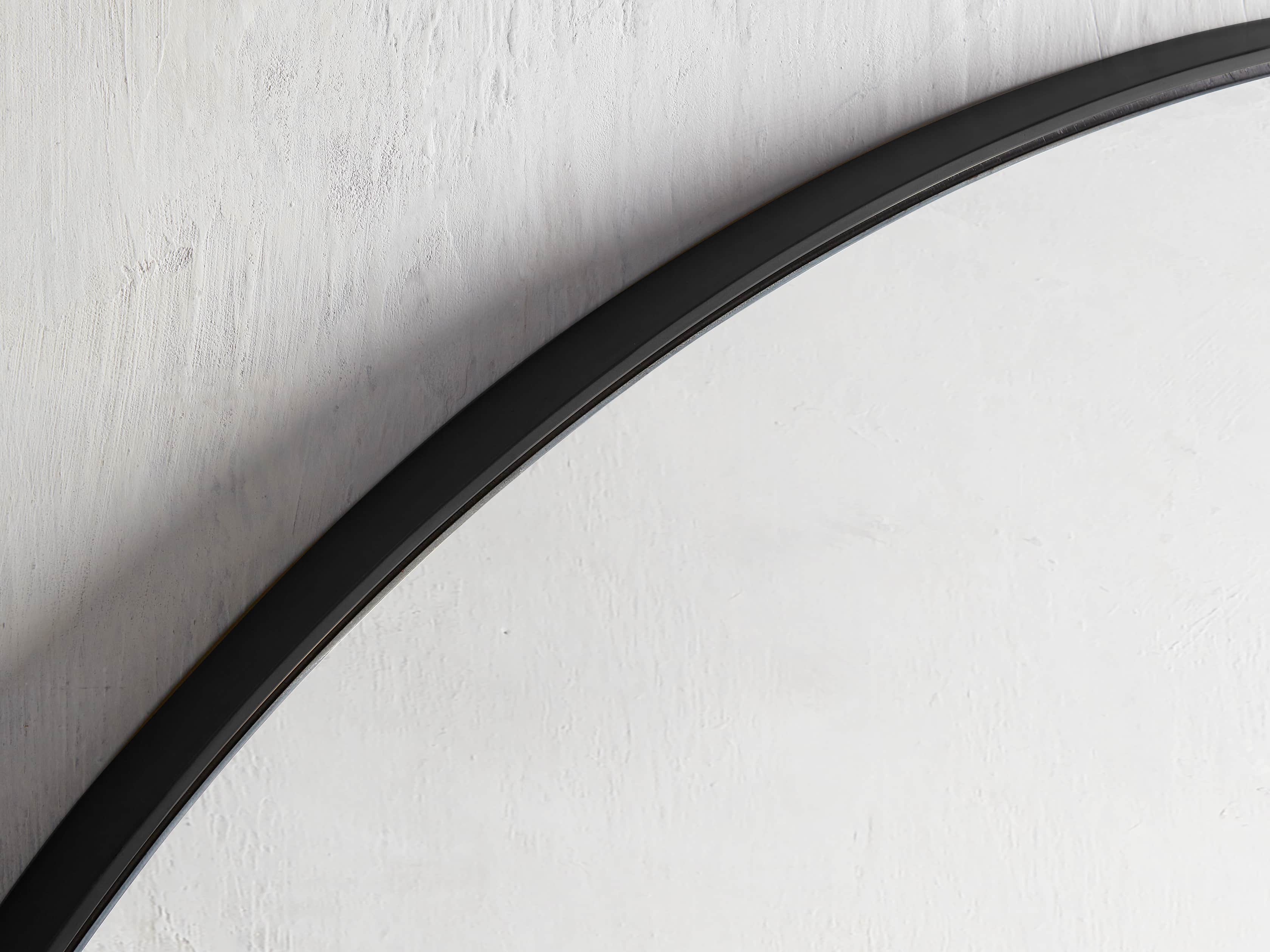 47" Linnea Round Mirror in Black, slide 2 of 3