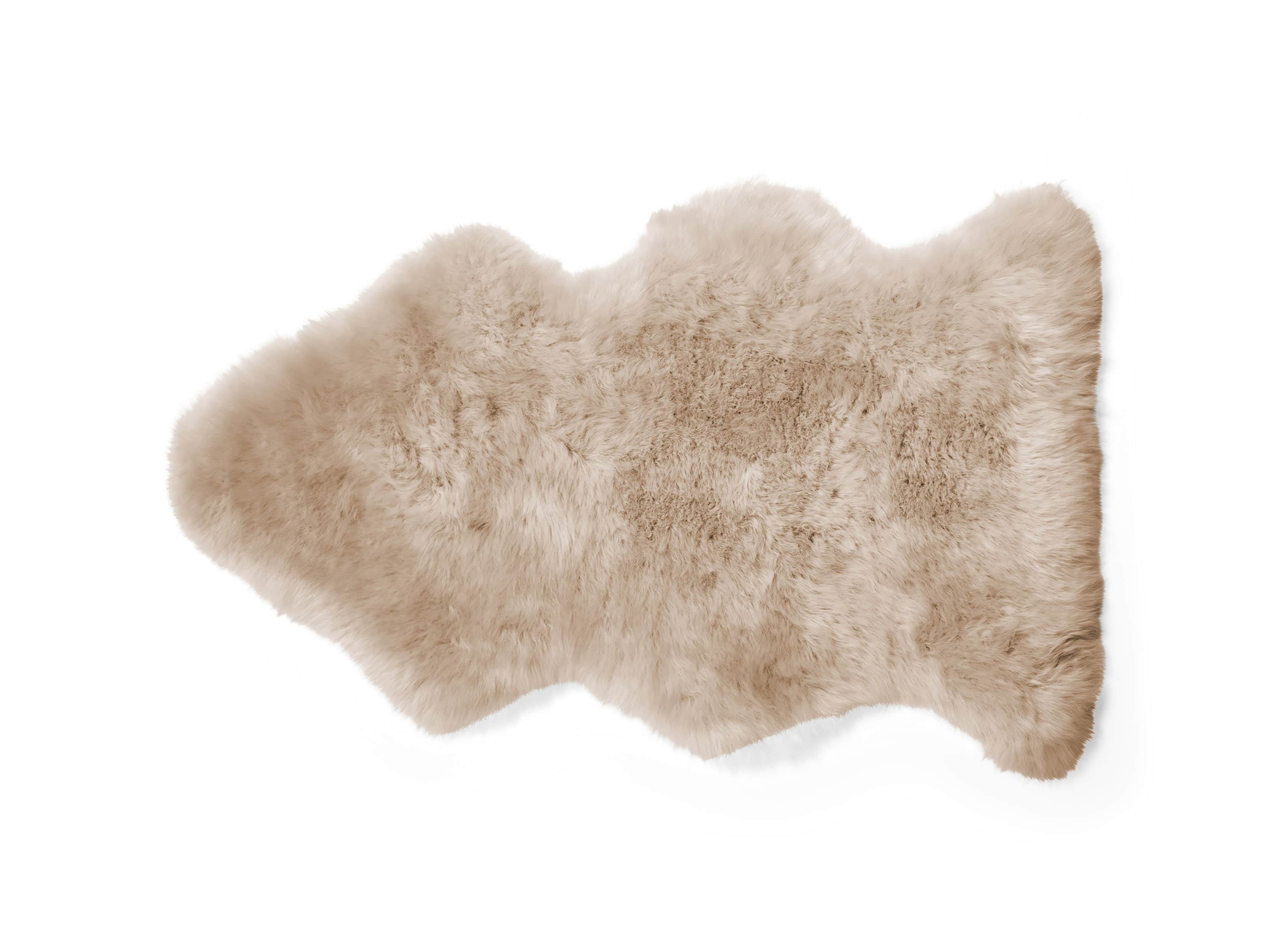 Sheepskin Small Wool Throw In Linen, slide 3 of 4
