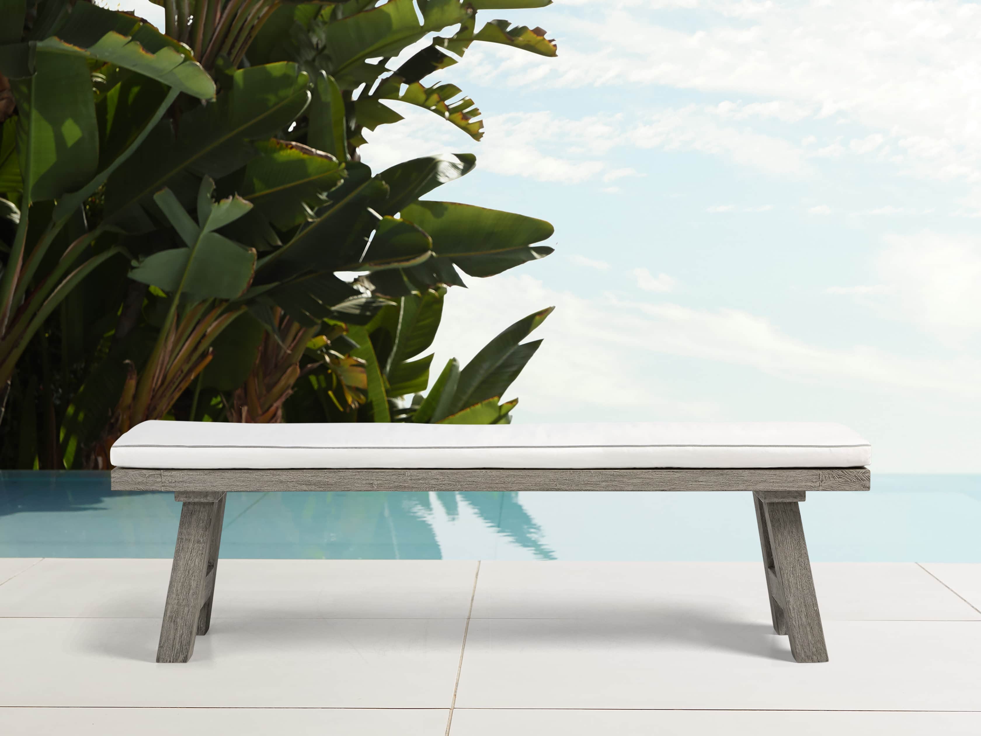 Adones Outdoor 70" Dining Bench, slide 1 of 2