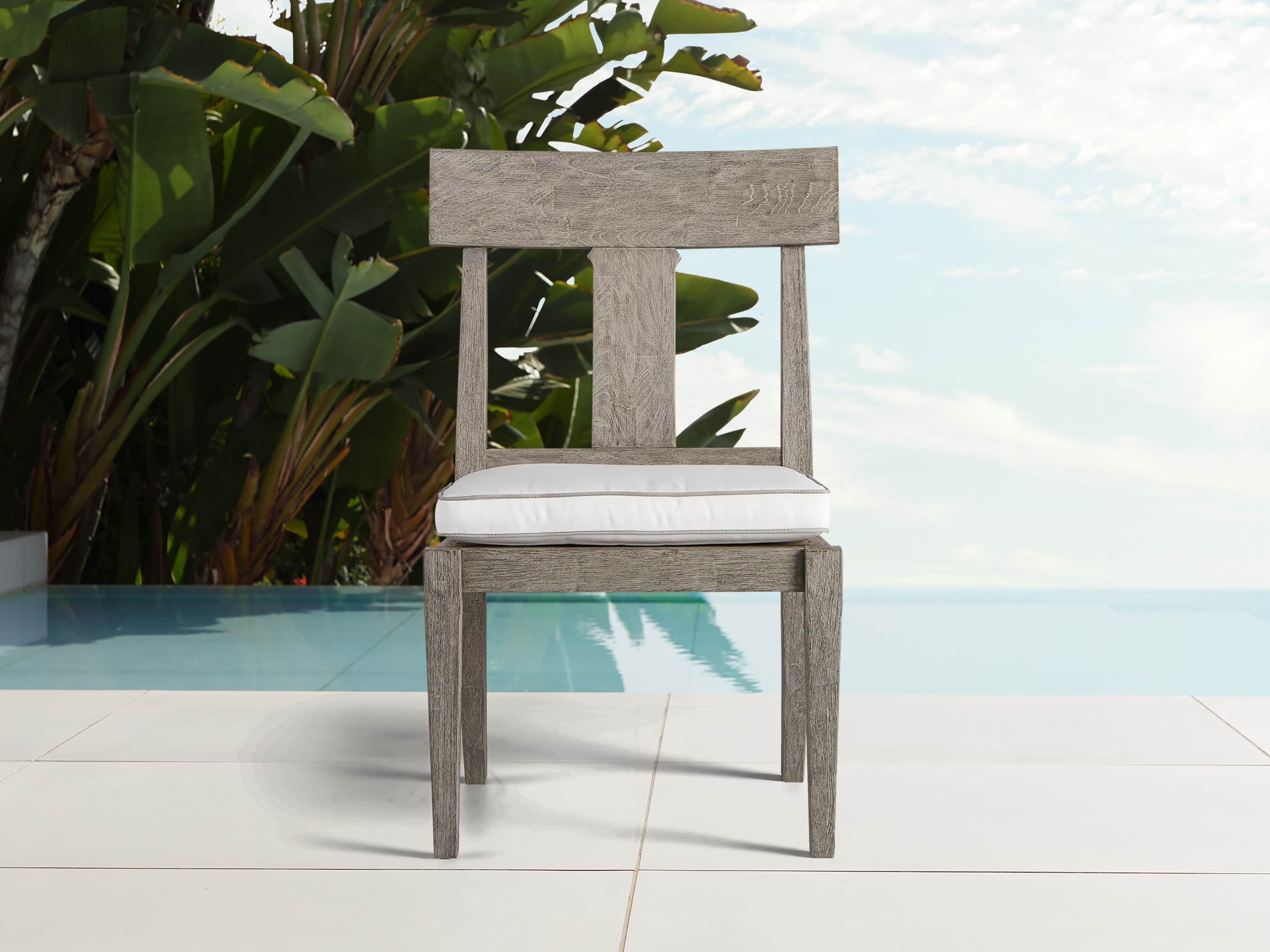Adones Outdoor Dining Side Chair contrast welt