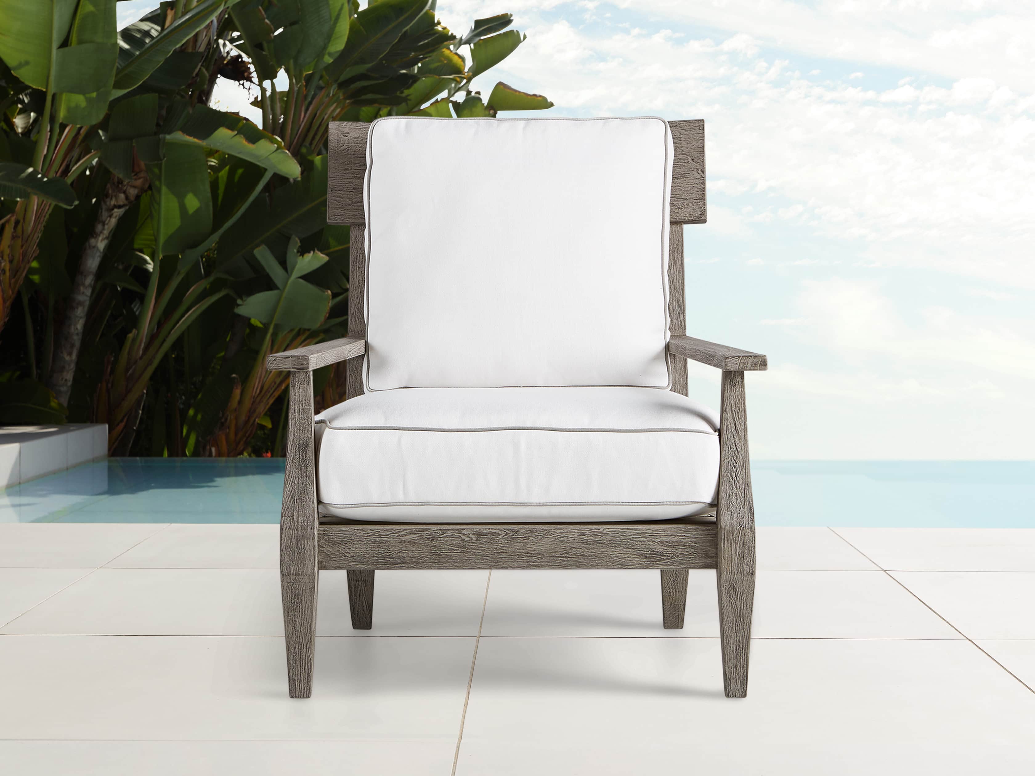 Adones Outdoor Lounge Chair Contrast Welt