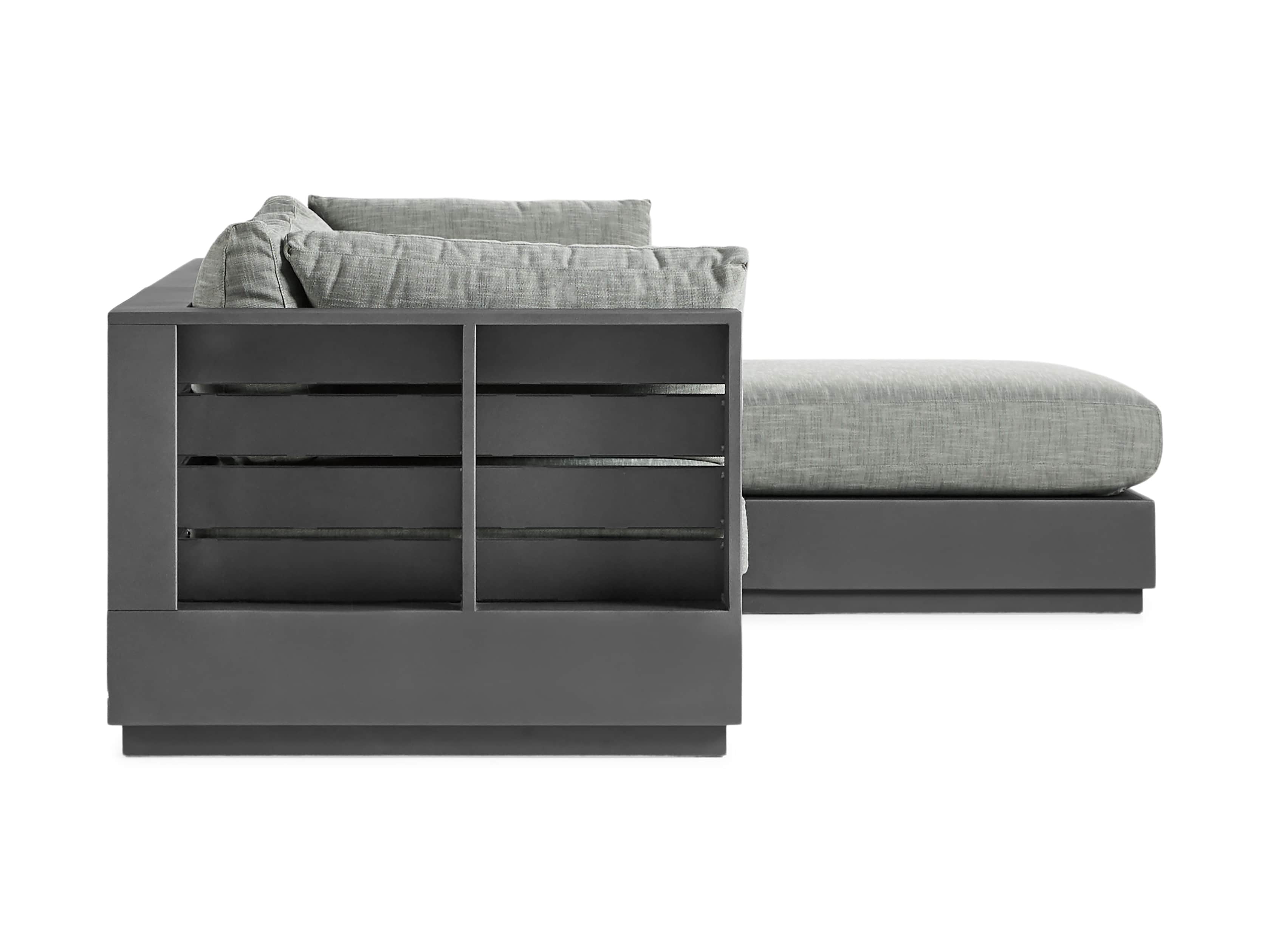 Bal Harbour Outdoor Aluminum Four Piece Sectional, slide 3 of 6