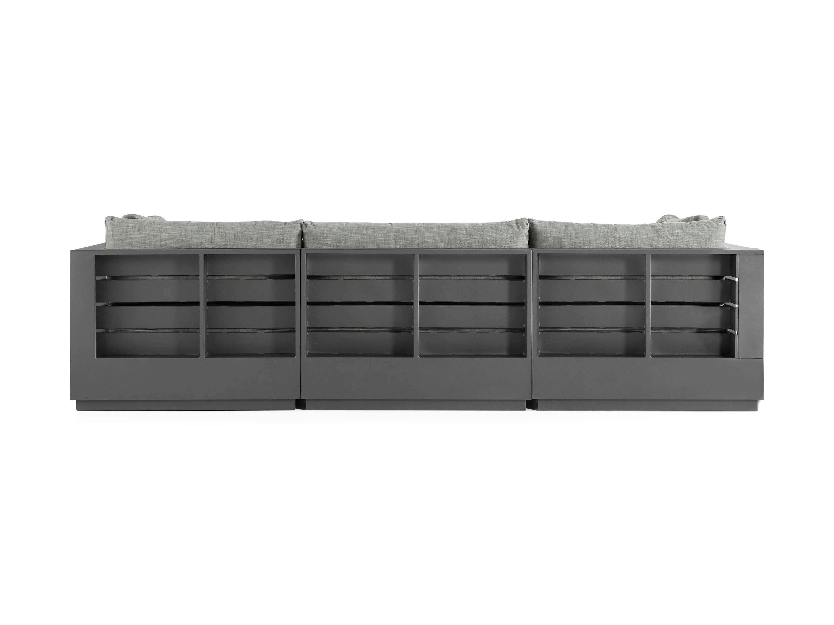 Bal Harbour Outdoor Aluminum Four Piece Sectional, slide 4 of 6