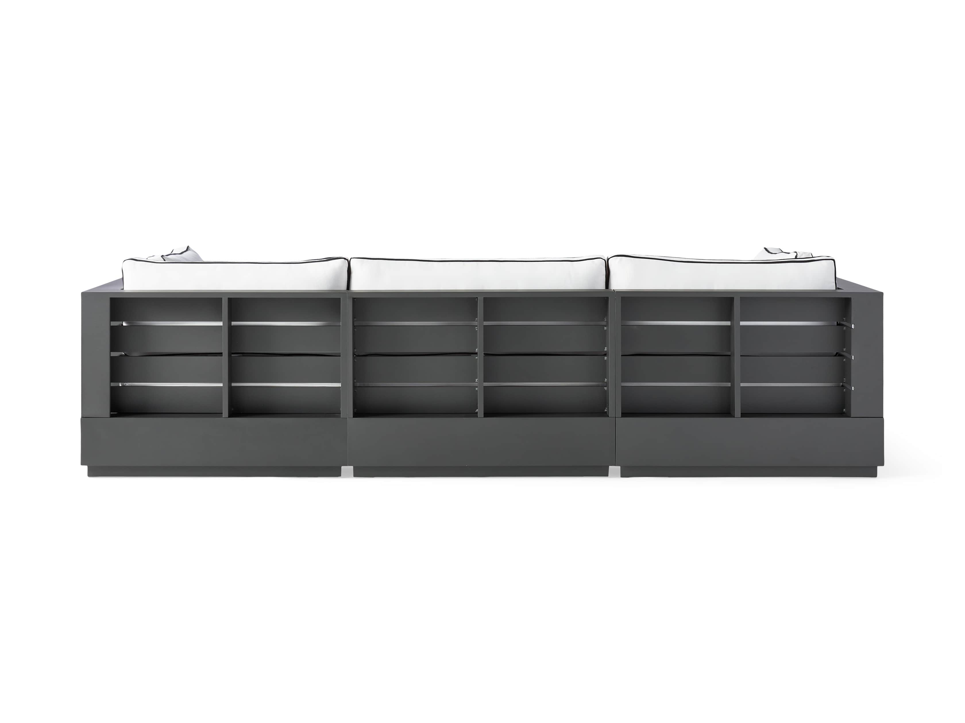 Bal Harbour Outdoor Aluminum 117" Four Piece Sectional with Flange, slide 6 of 8
