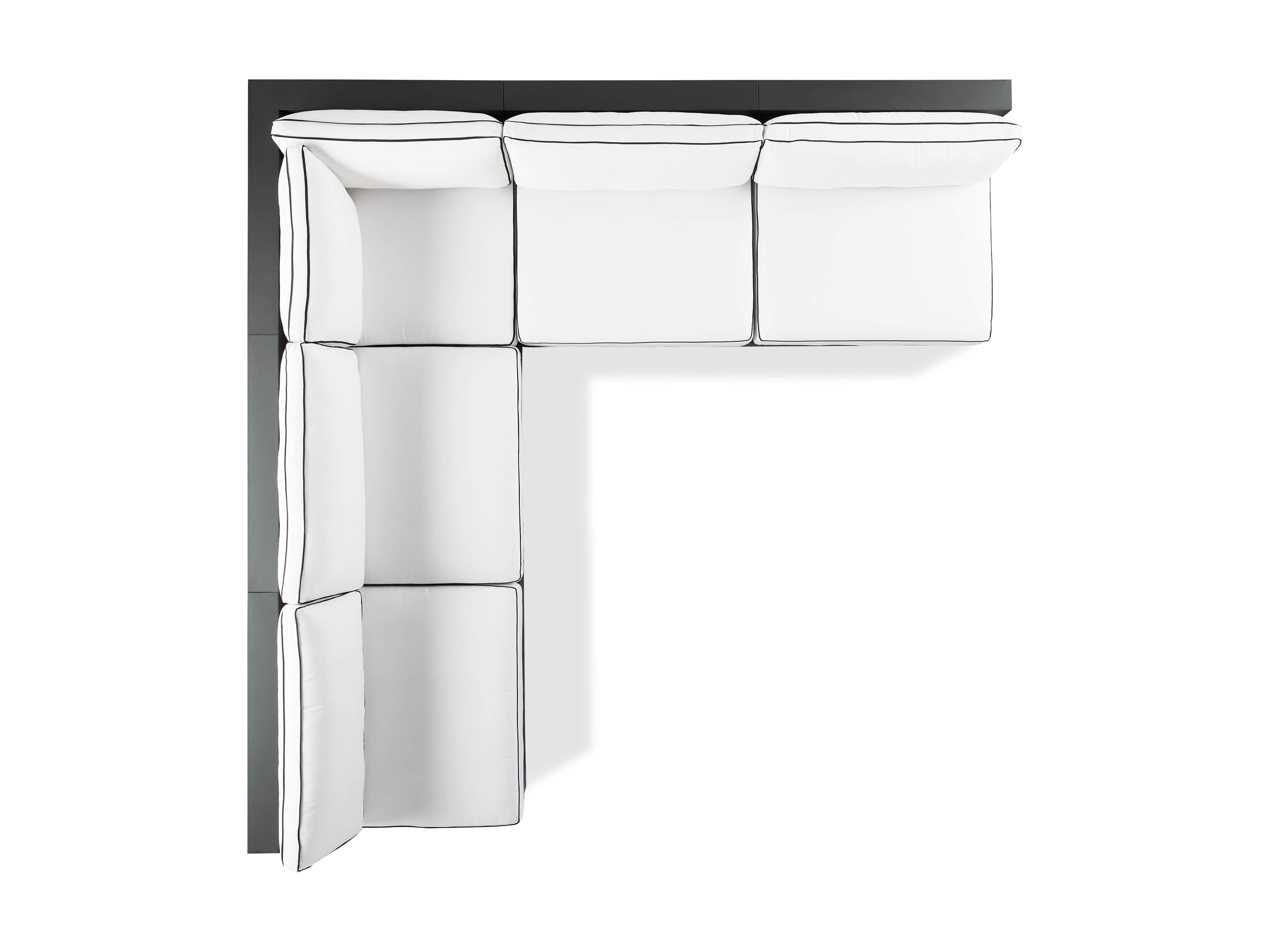 Bal Harbour Outdoor Aluminum 117" Five Piece Corner Sectional with Flange, slide 7 of 8