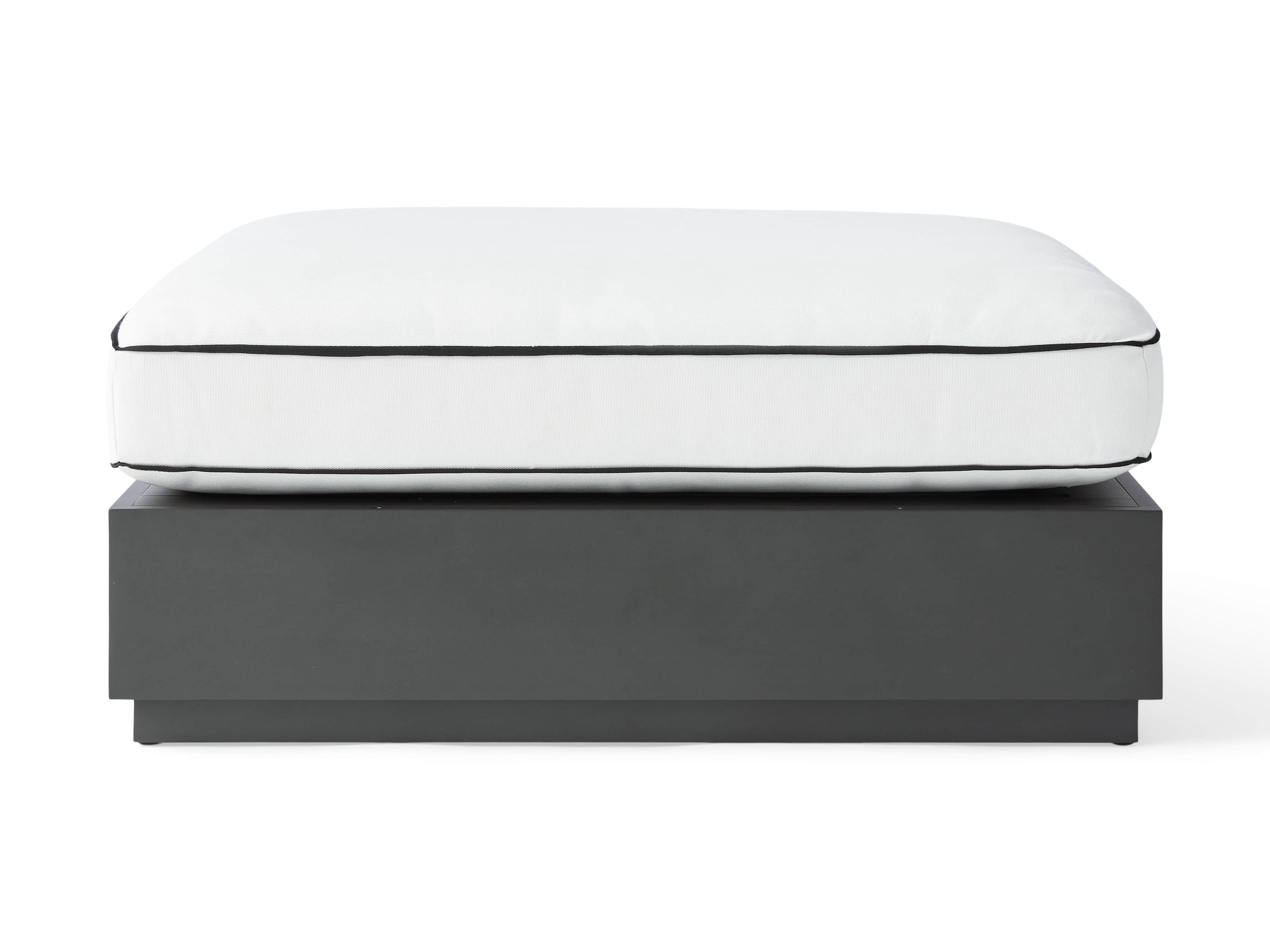 Bal Harbour Outdoor Aluminum 39" Ottoman with Flange, slide 2 of 5
