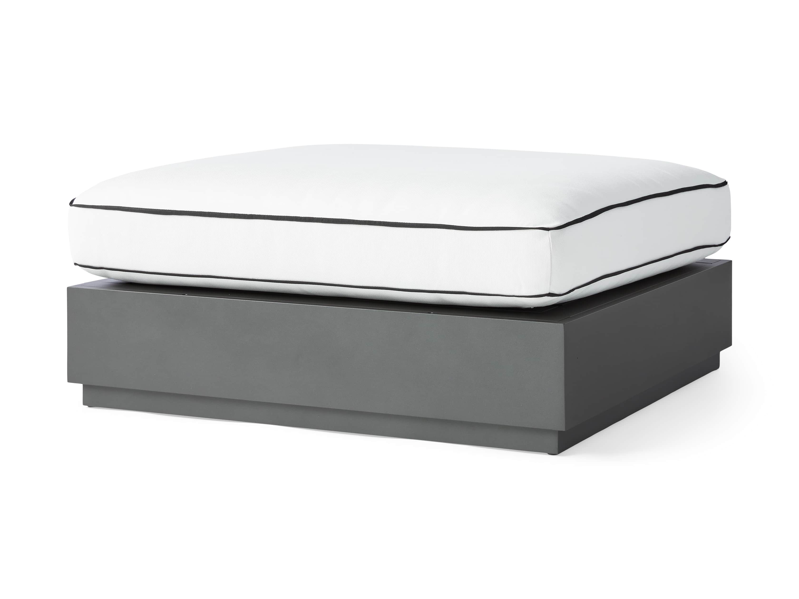 Bal Harbour Outdoor Aluminum 39" Ottoman with Flange, slide 3 of 5