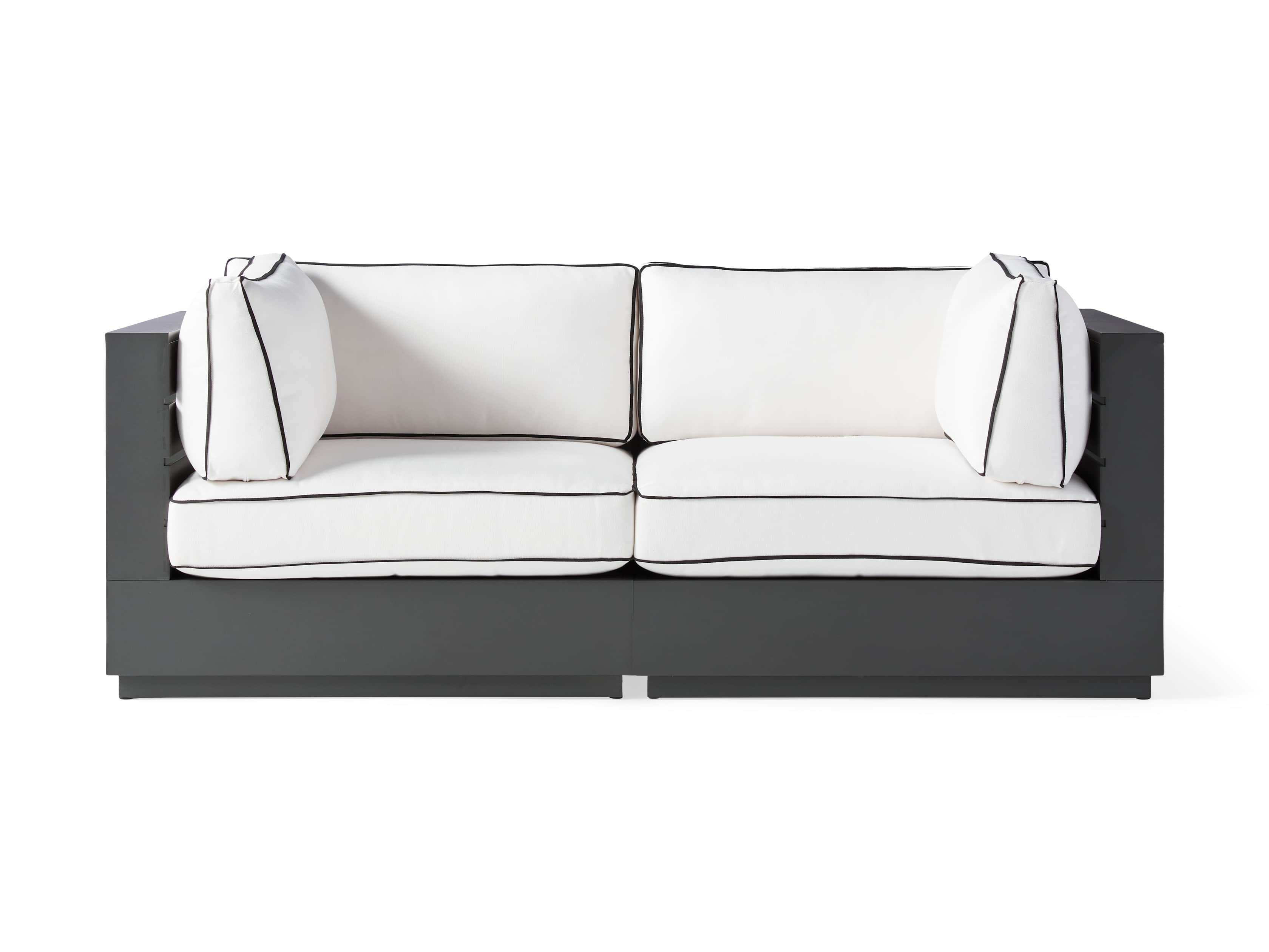 Bal Harbour Outdoor Aluminum 78" Modular Sofa with Flange, slide 2 of 6