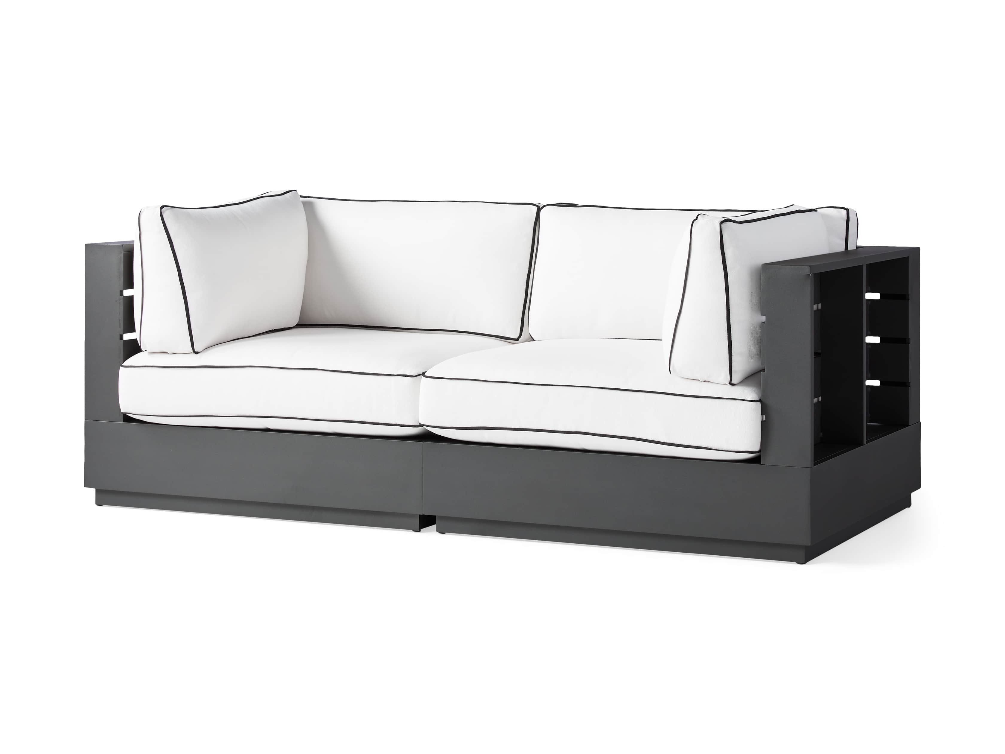 Bal Harbour Outdoor Aluminum 78" Modular Sofa with Flange, slide 3 of 6