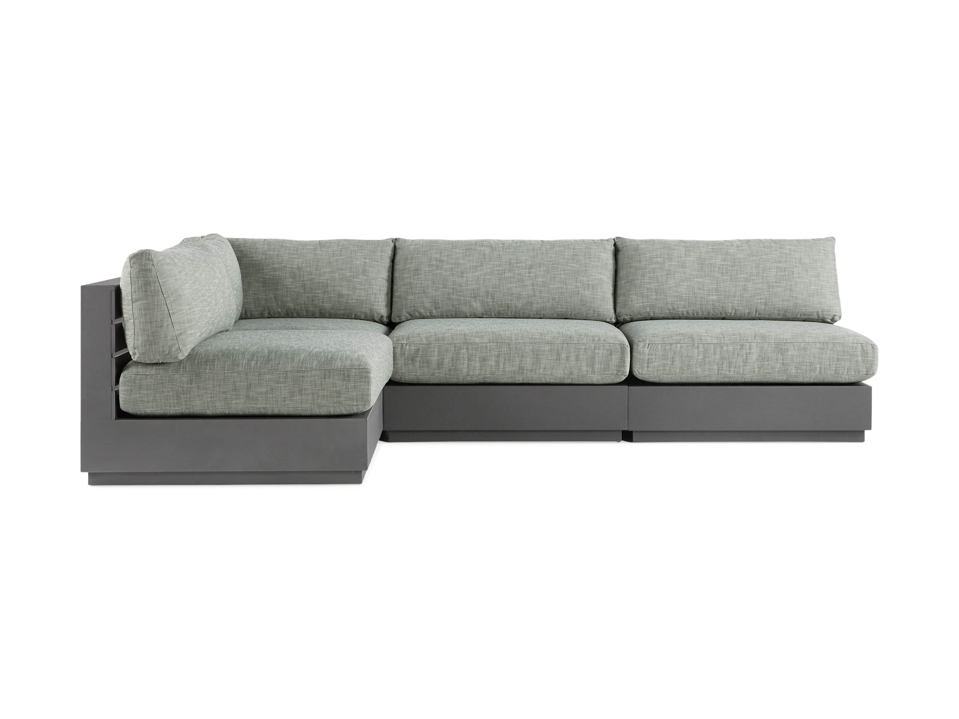 Bal Harbour Outdoor Aluminum Five Piece L Shape Sectional, slide 2 of 6