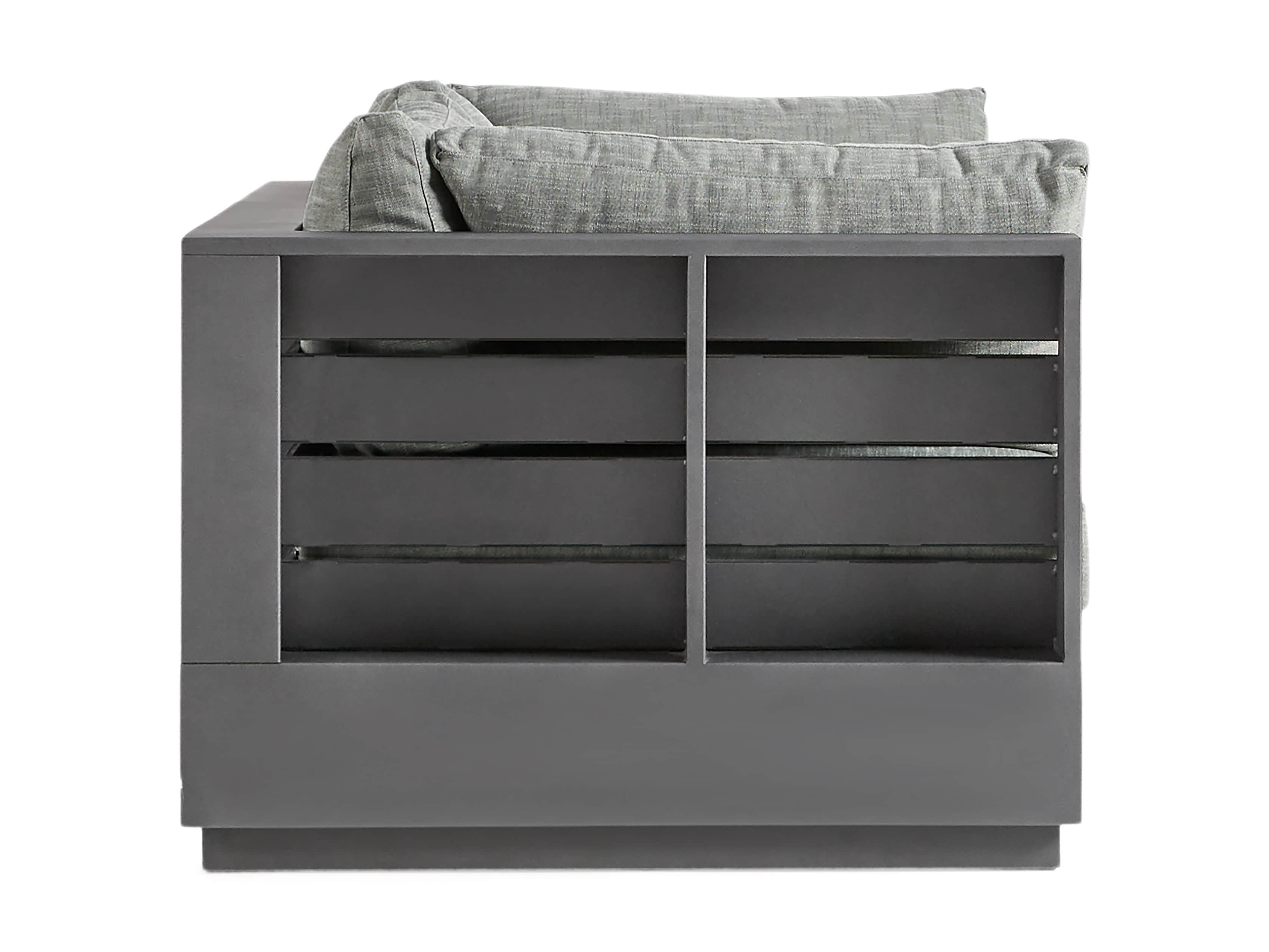 Bal Harbour Outdoor Aluminum 78" Sofa in Starboard Mink, slide 3 of 5