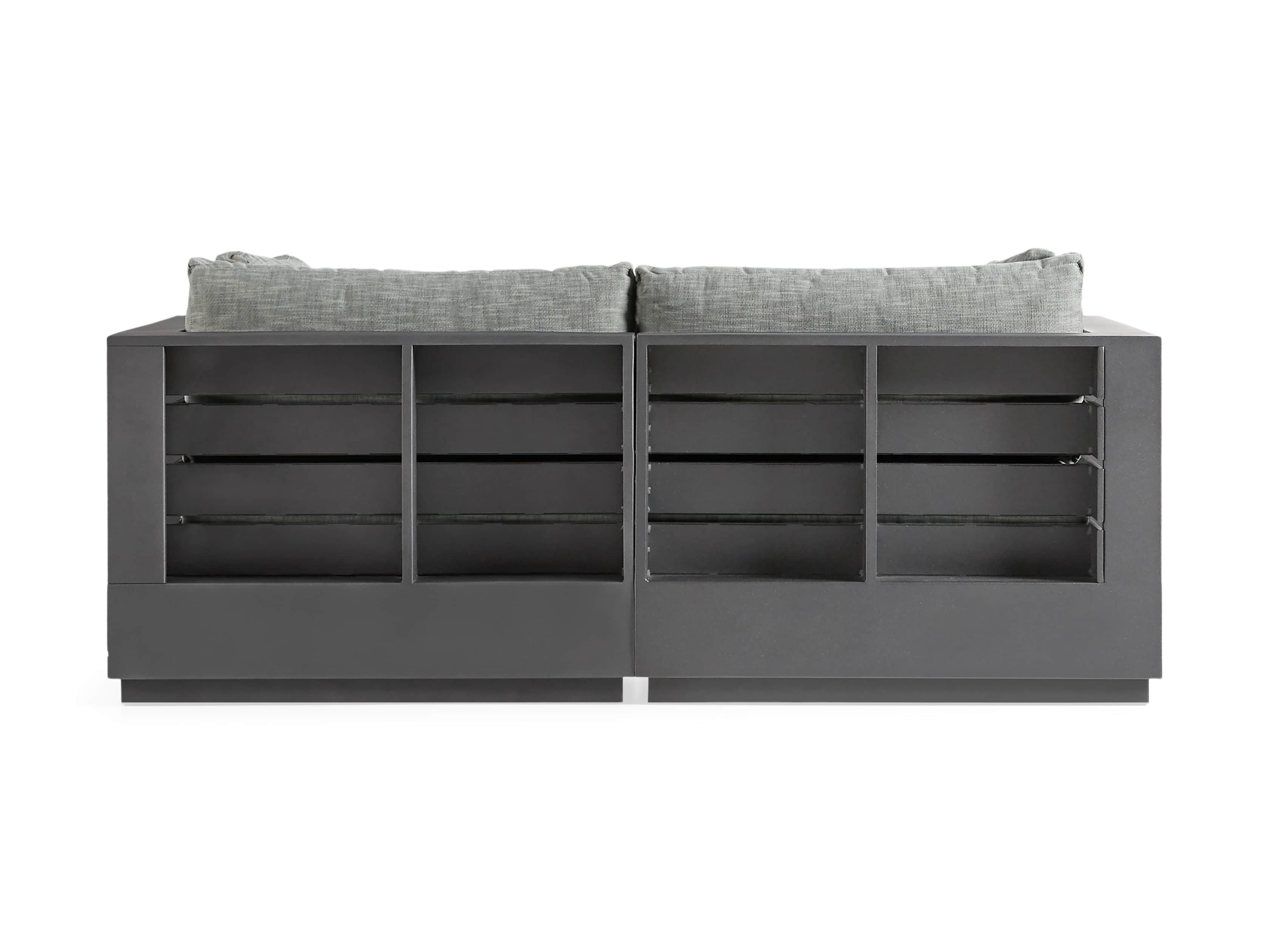 Bal Harbour Outdoor Aluminum 78" Sofa in Starboard Mink, slide 4 of 5