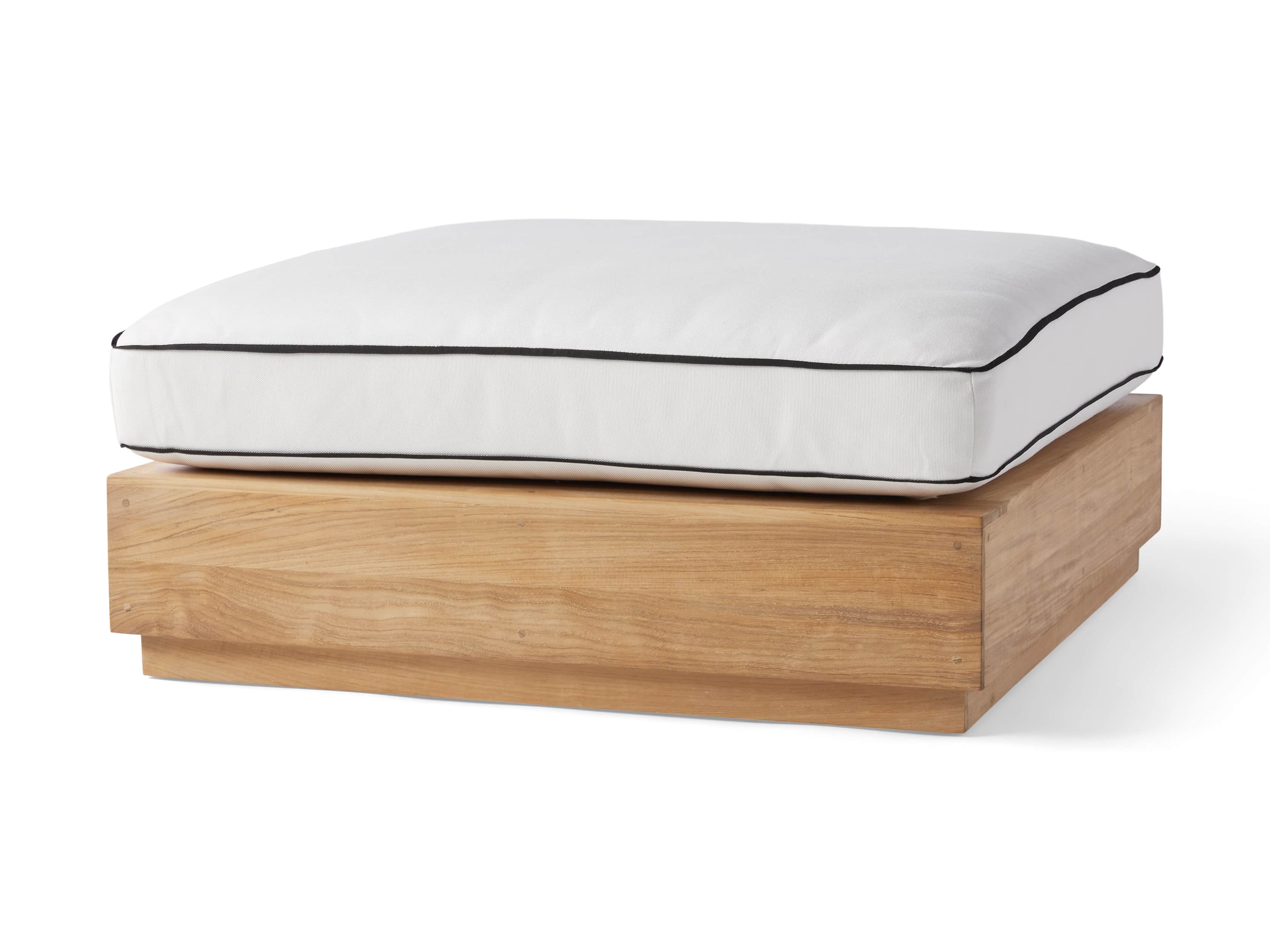 Bal Harbour Outdoor Teak 39" Ottoman with Flange, slide 3 of 5