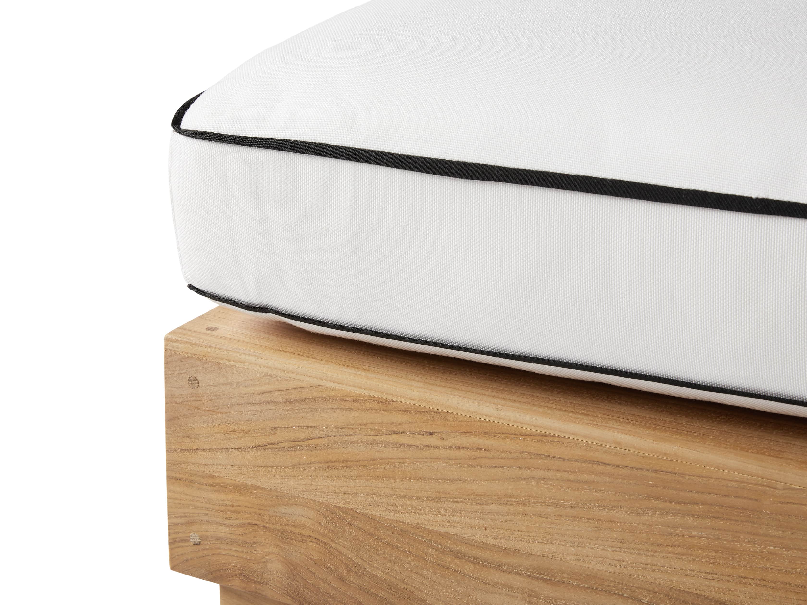 Bal Harbour Outdoor Teak 39" Ottoman with Flange, slide 5 of 5