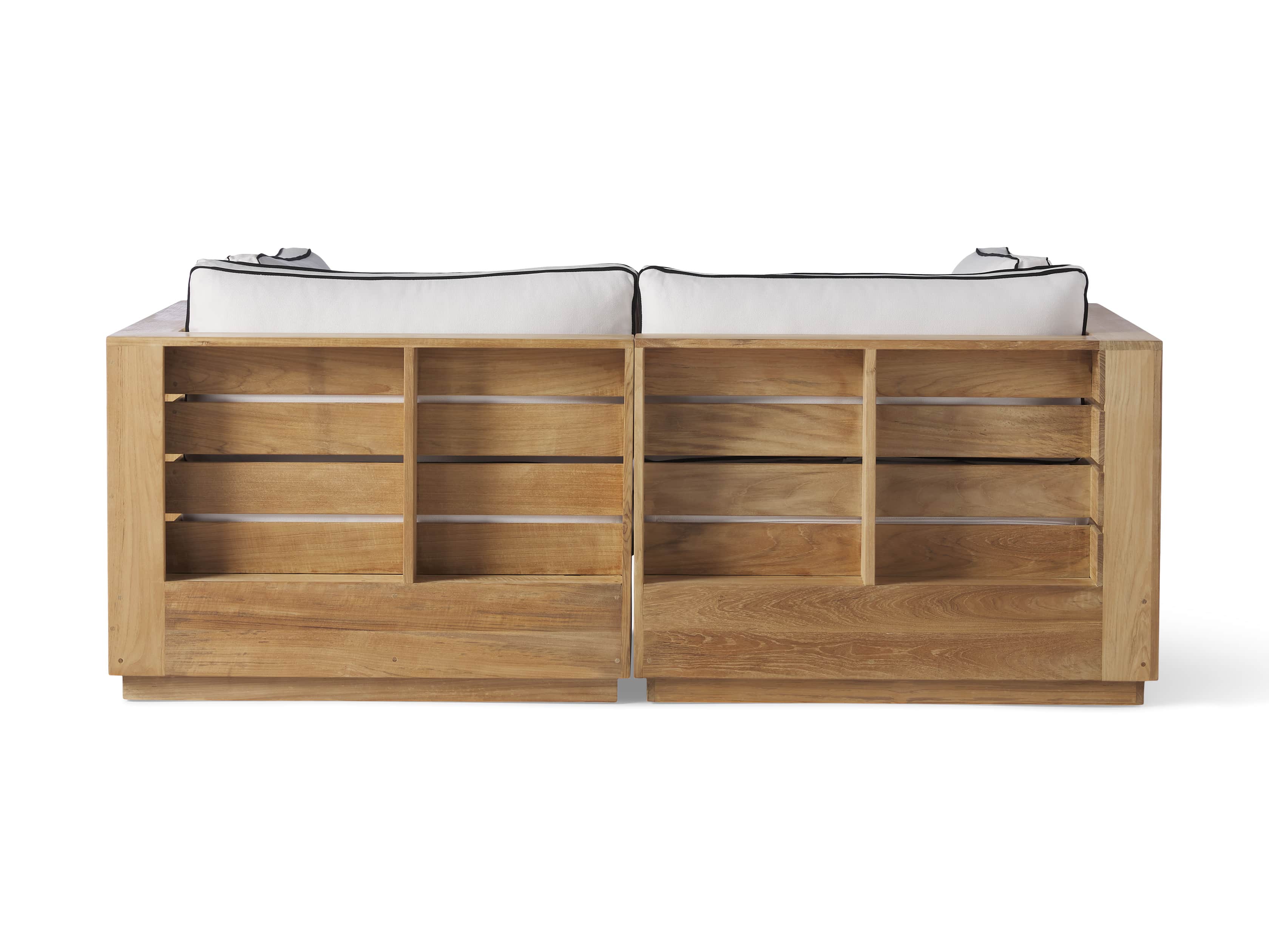 Bal Harbour Outdoor Teak 78" Modular Sofa with Flange, slide 4 of 6