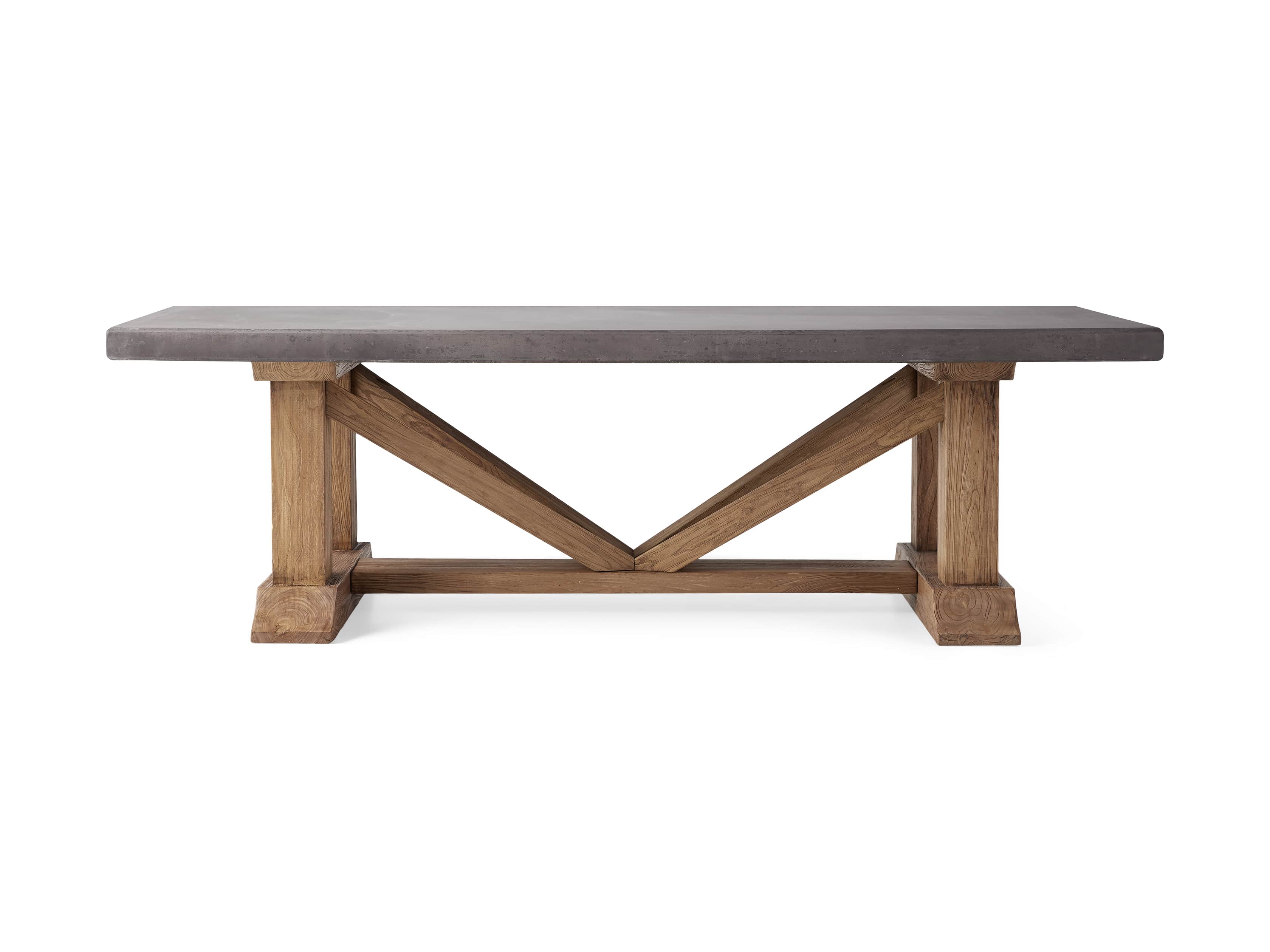 Bourdeaux Outdoor 96" Reconstructed Stone Dining Table, slide 3 of 7