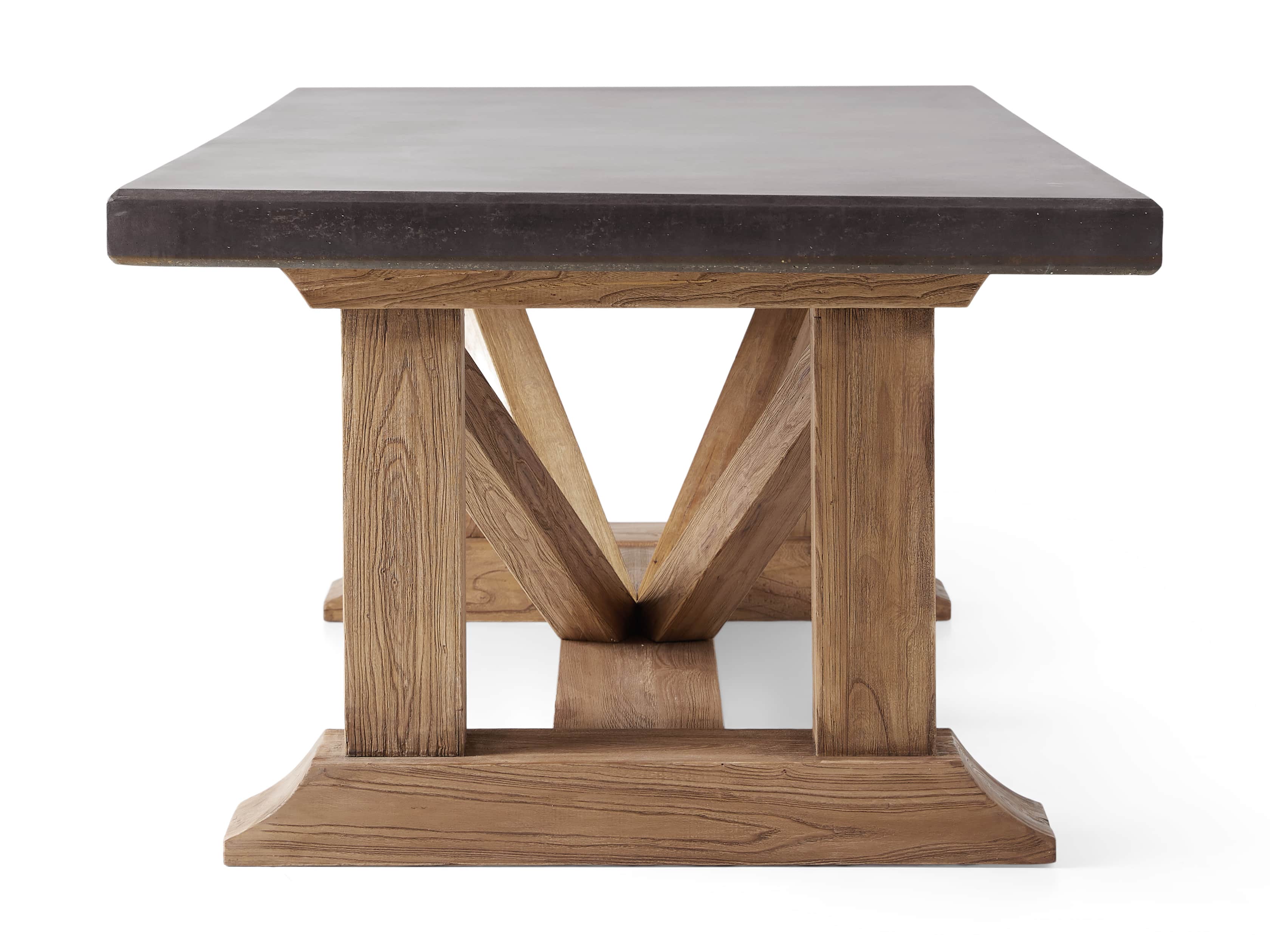 Bourdeaux Outdoor 96" Reconstructed Stone Dining Table, slide 4 of 7