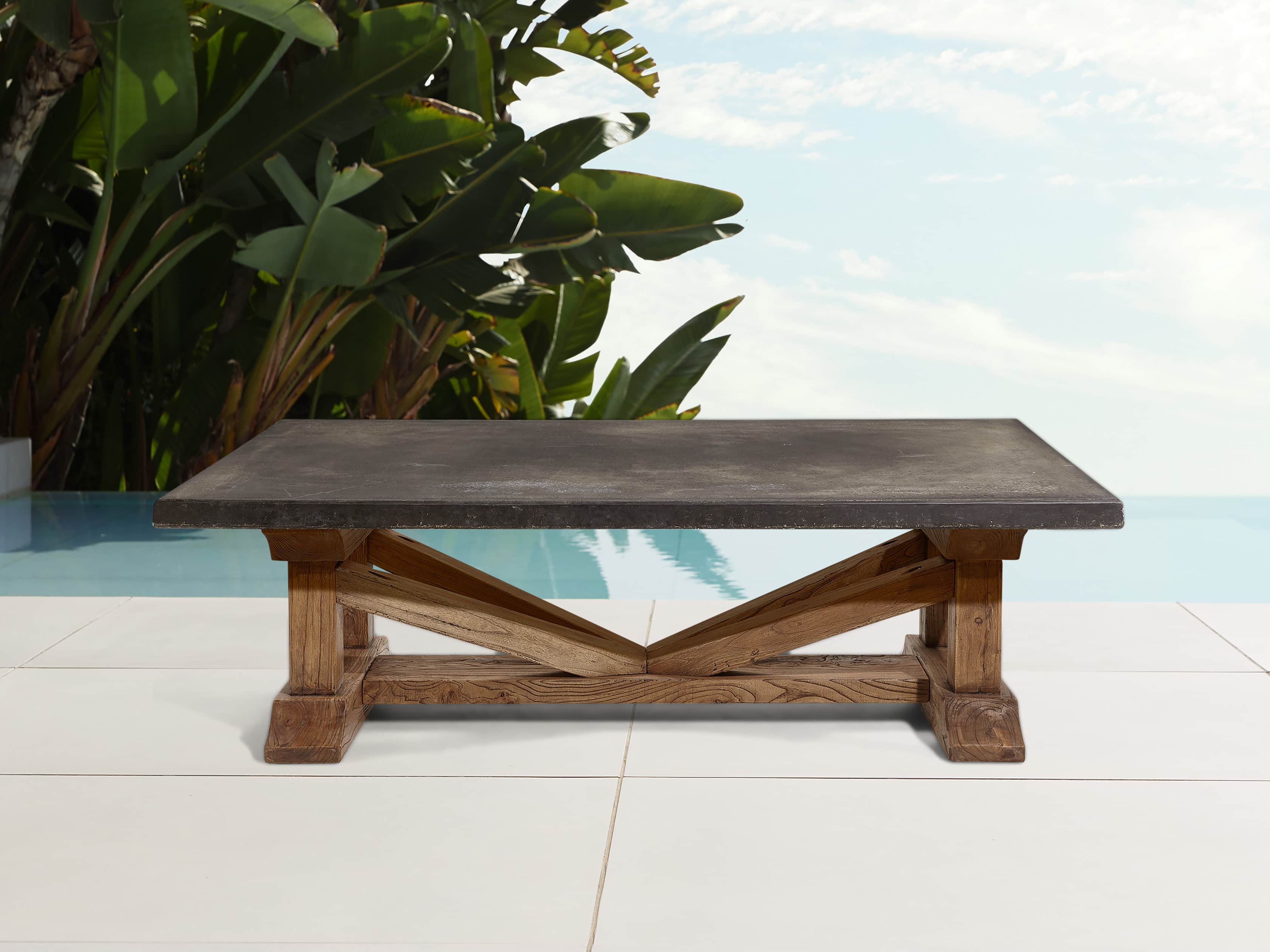 Bourdeaux Outdoor 63" Coffee Table
