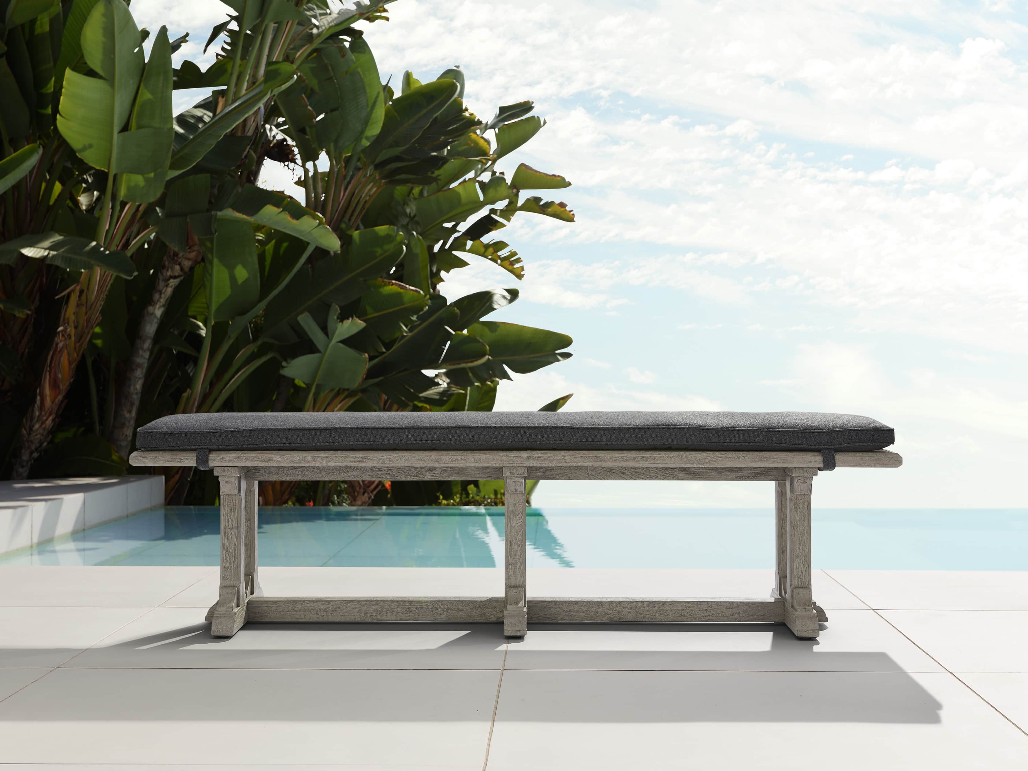 Calistoga Outdoor 74" Dining Bench, slide 2 of 6