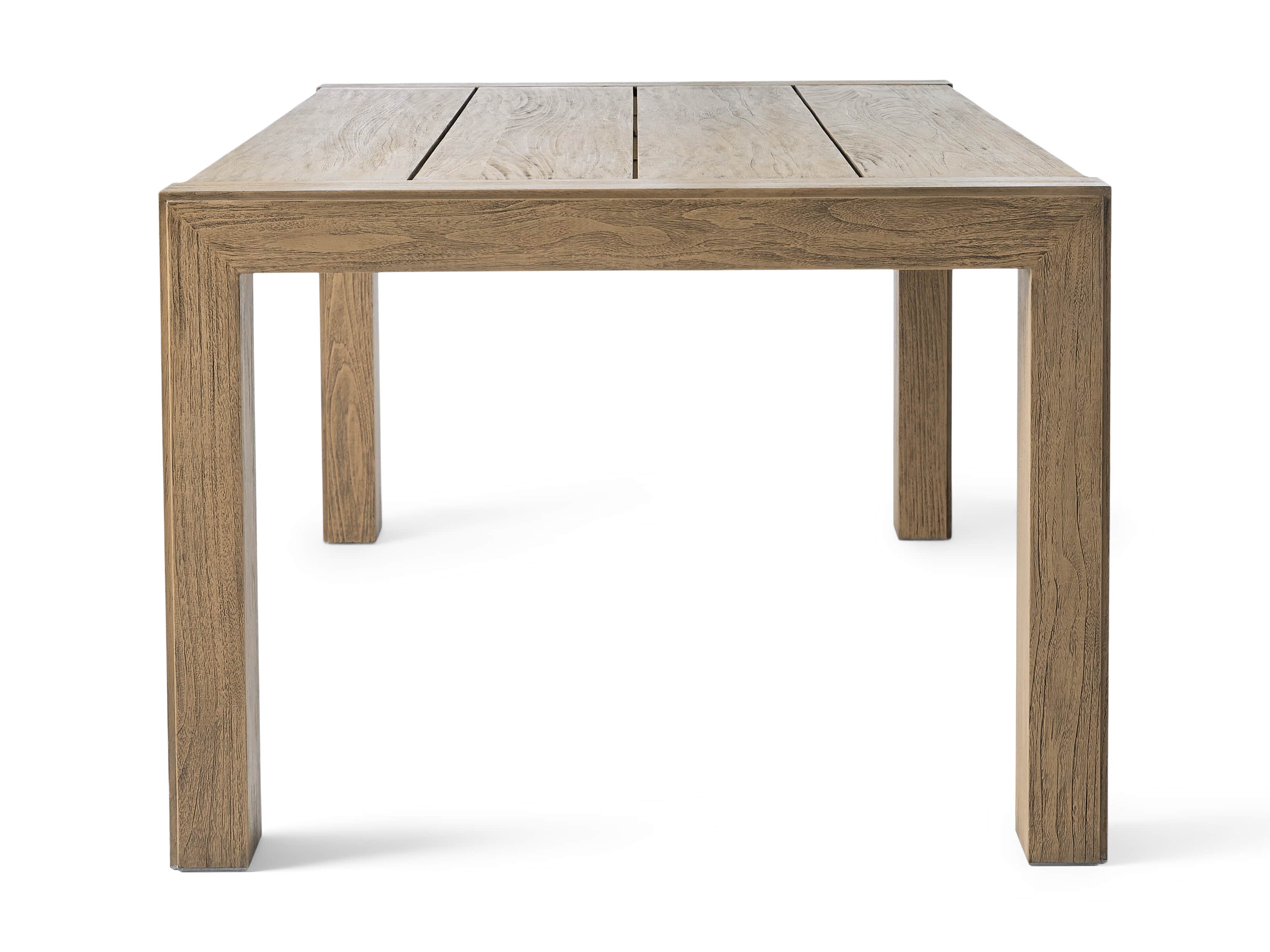 Canyon Outdoor 86" Teak Dining Table in Weathered Fawn, slide 4 of 7