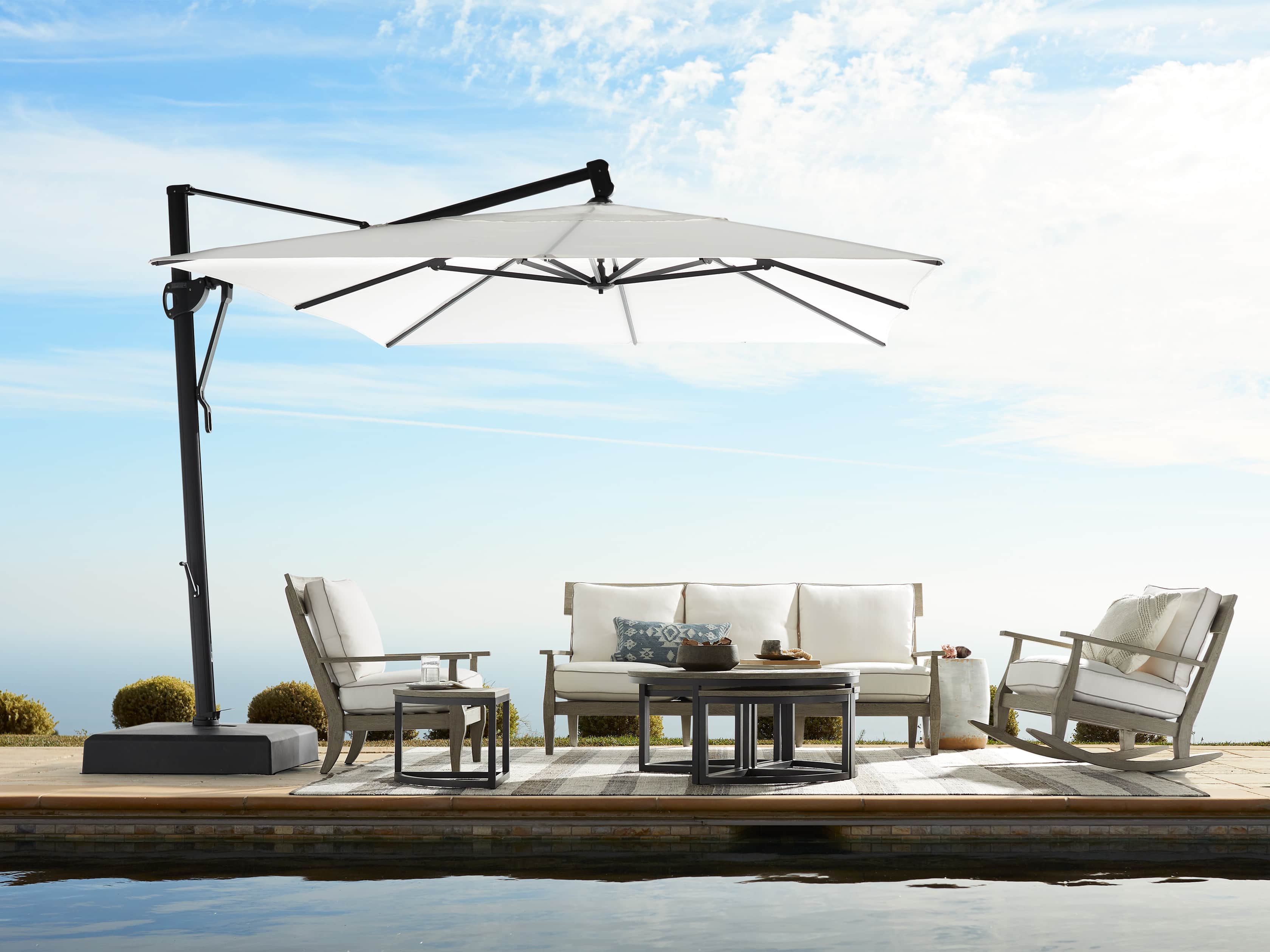 Cantilever 10' x 13' Outdoor Umbrella in Natural, slide 10 of 10
