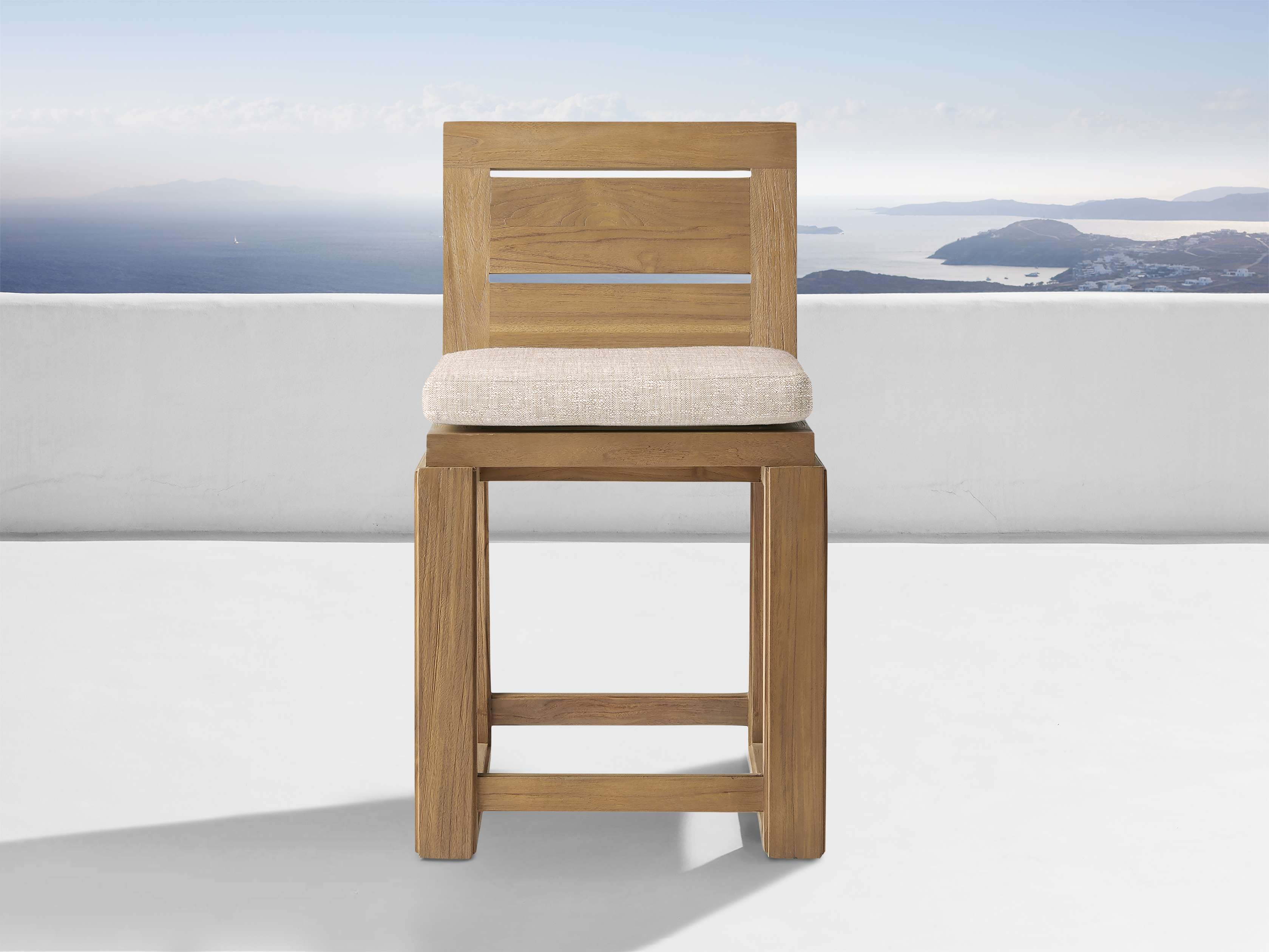 Outdoor teak online stool