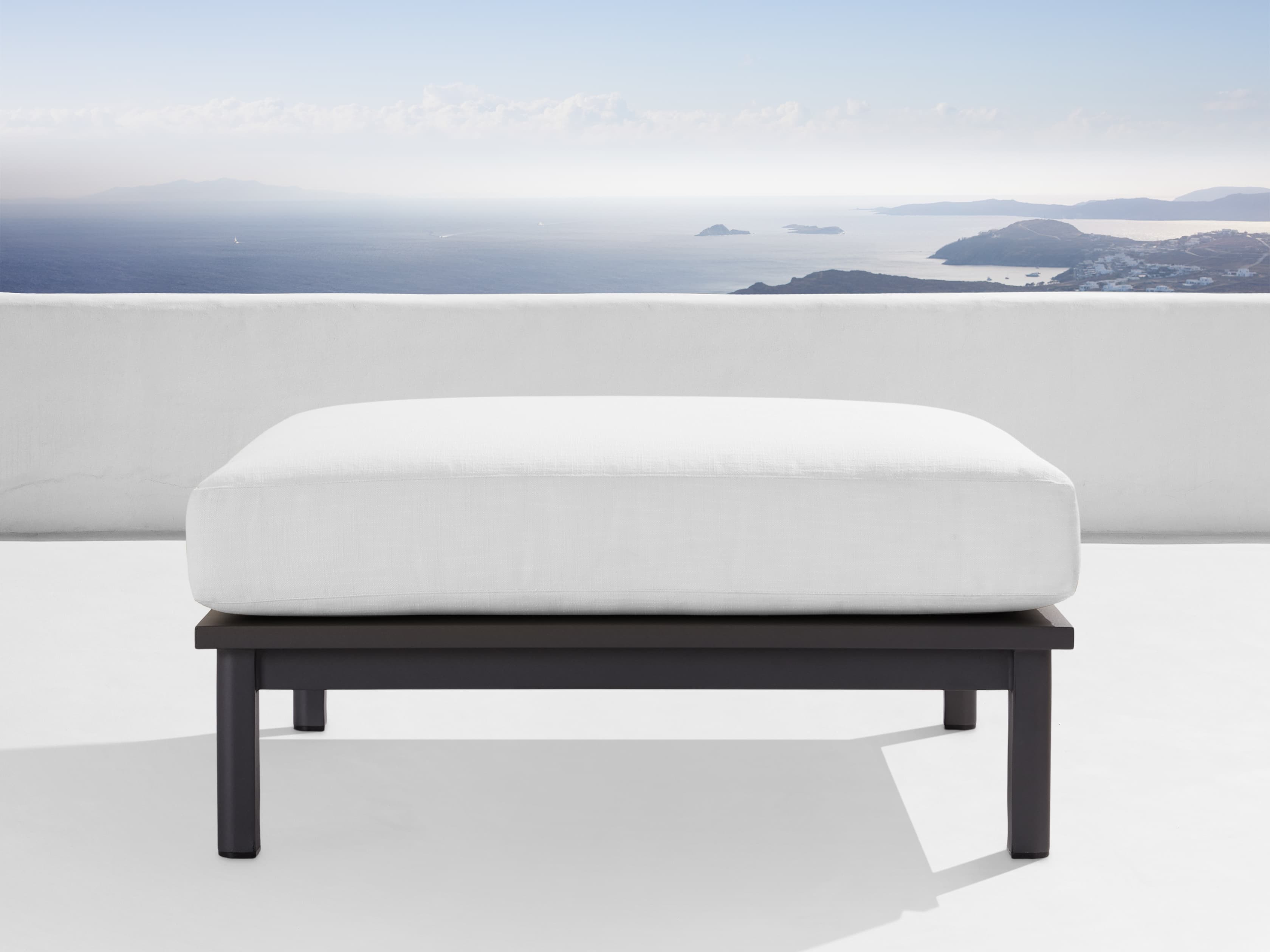 Costa Outdoor Aluminum Ottoman