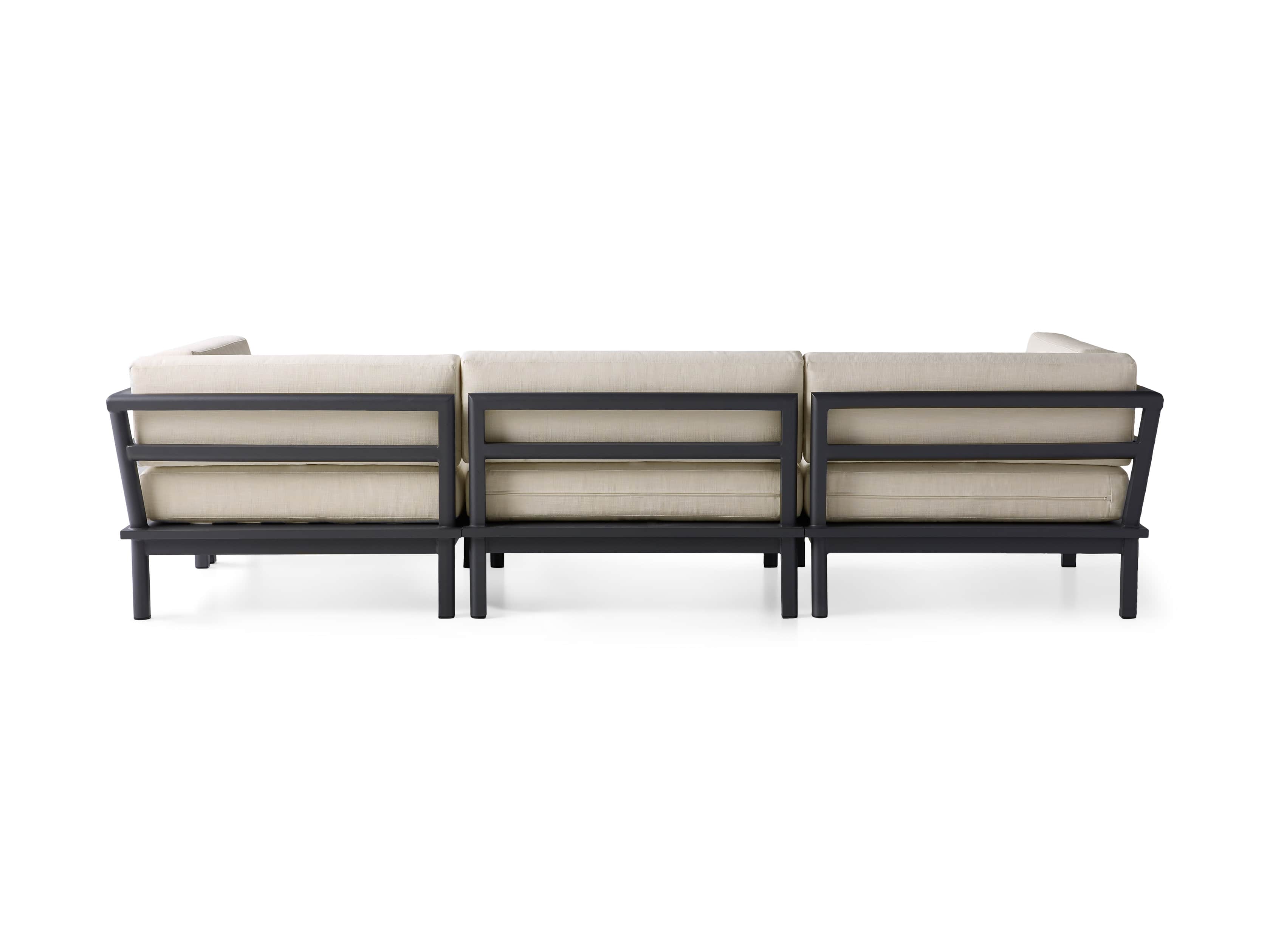Costa Outdoor 115" Aluminum Four Piece Sectional, slide 5 of 6
