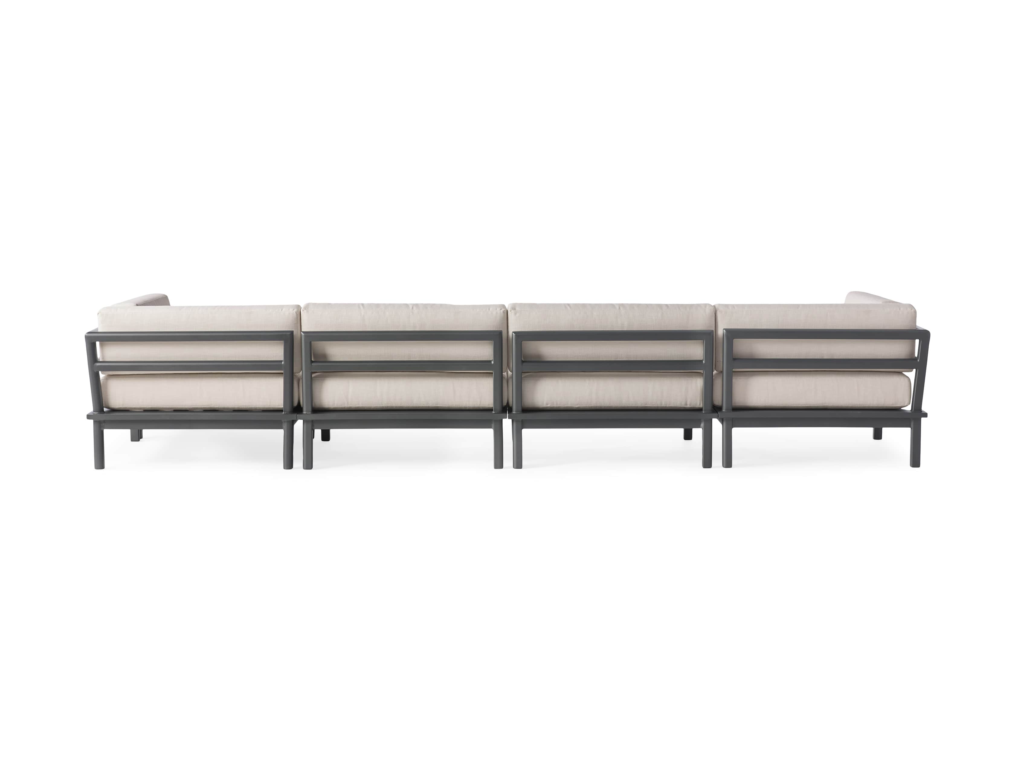 Costa Outdoor 153" Aluminum Five Piece Sectional, slide 3 of 4