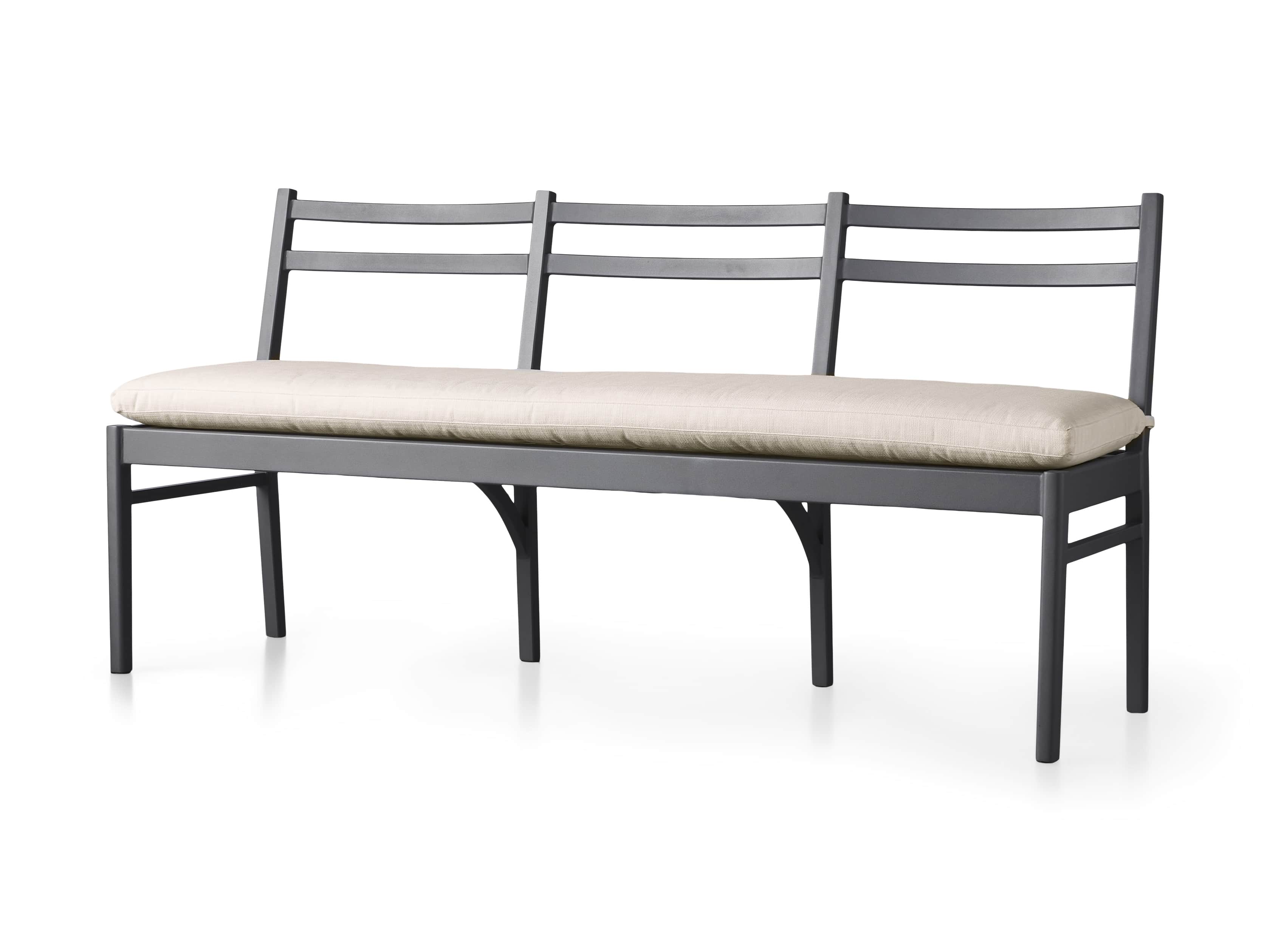 Costa Outdoor 74" Aluminum Dining Bench, slide 4 of 6
