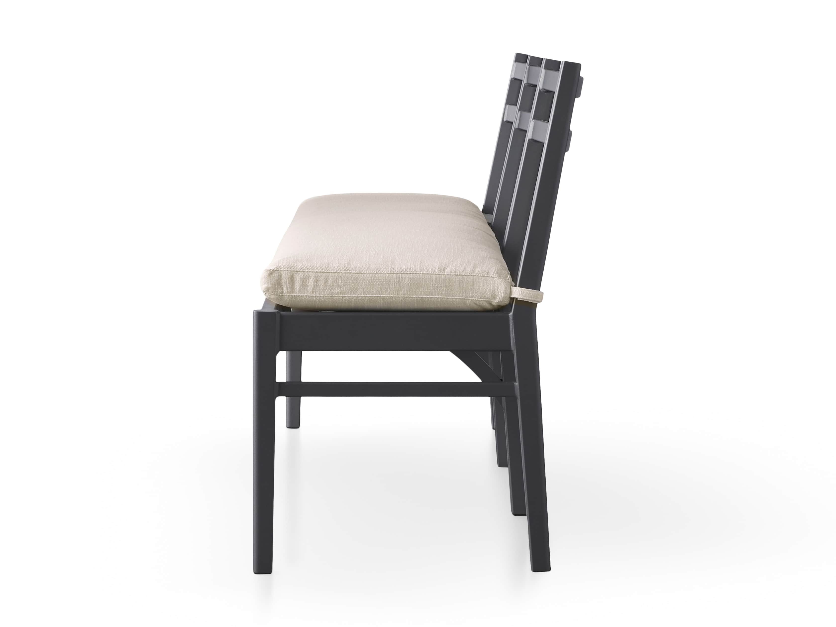 Costa Outdoor 74" Aluminum Dining Bench, slide 5 of 6