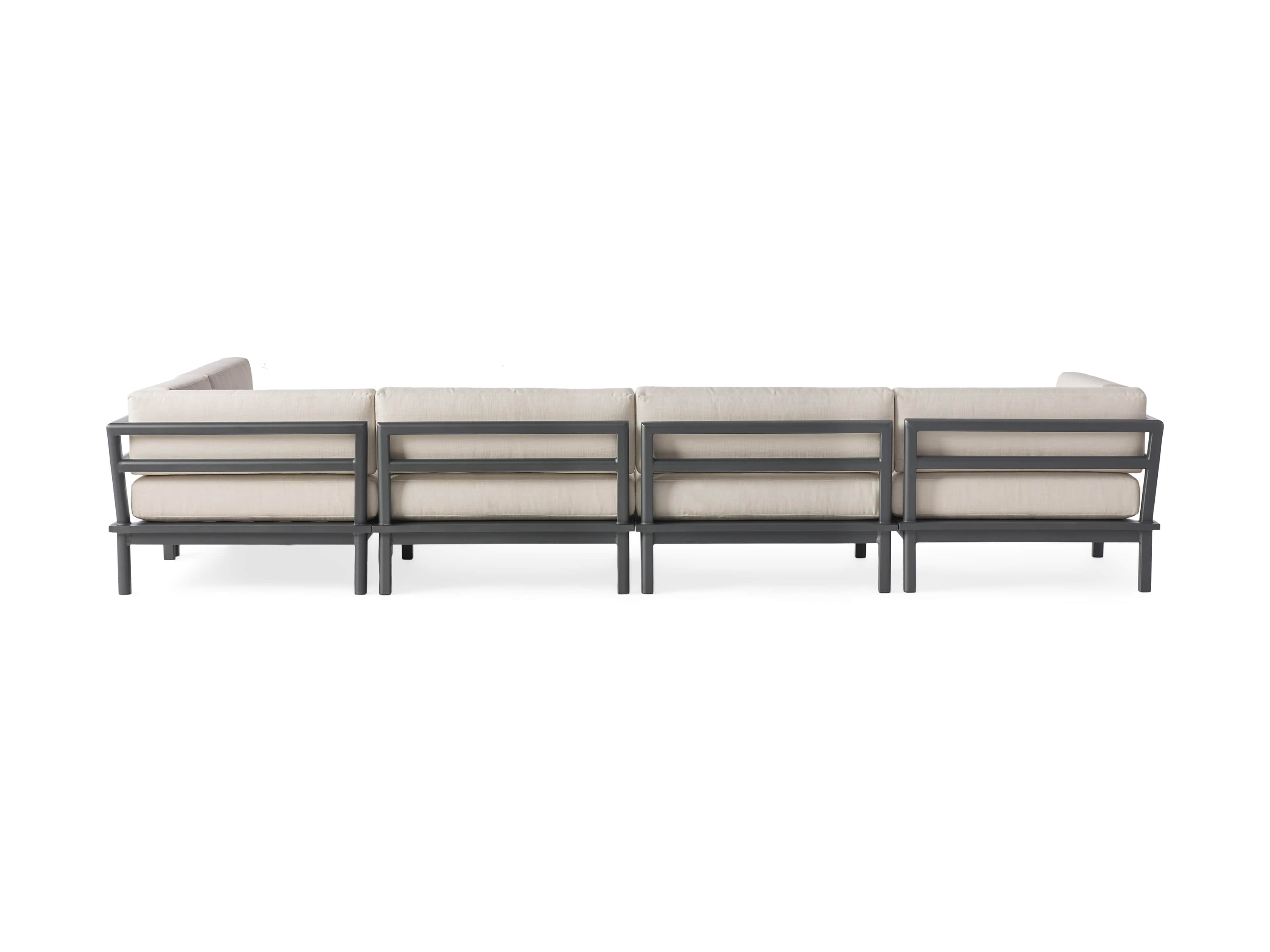 Costa Outdoor 153" Aluminum Six Piece L Sectional, slide 3 of 4