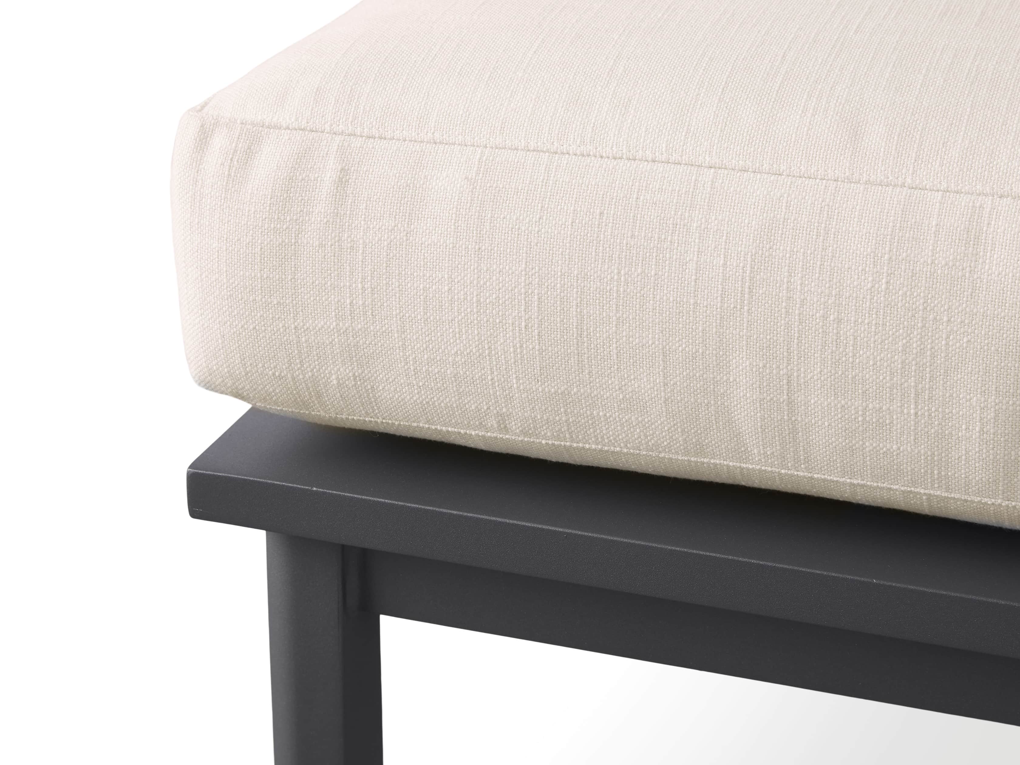 Costa Outdoor 38" Aluminum Ottoman, slide 4 of 4