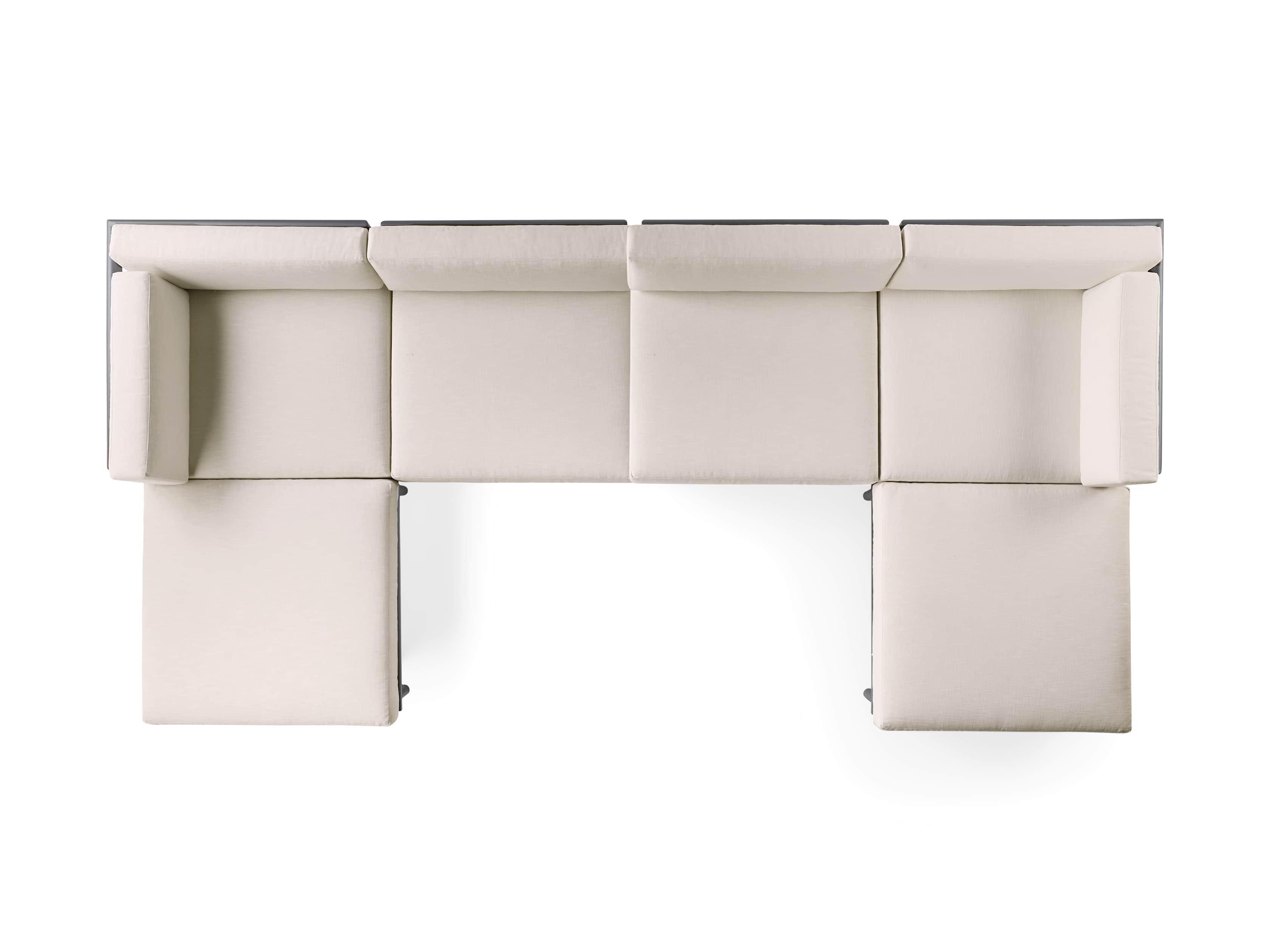 Costa Outdoor 153" Aluminum Six Piece U Sectional, slide 3 of 3
