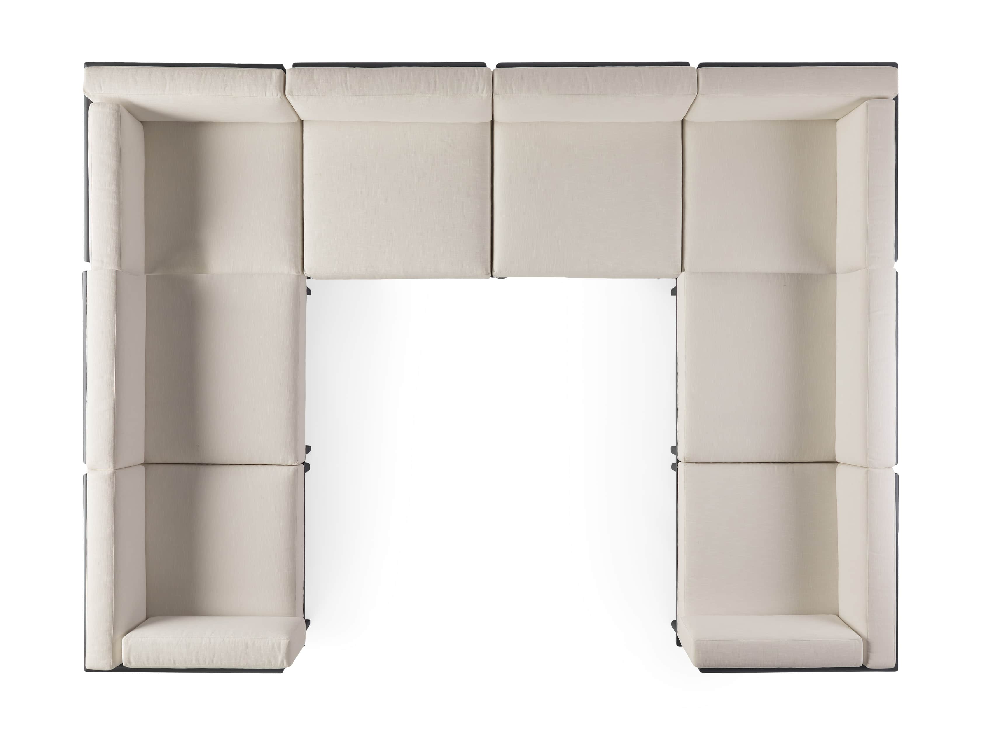 Costa Outdoor 153" Aluminum Eight Piece U Sectional, slide 5 of 5