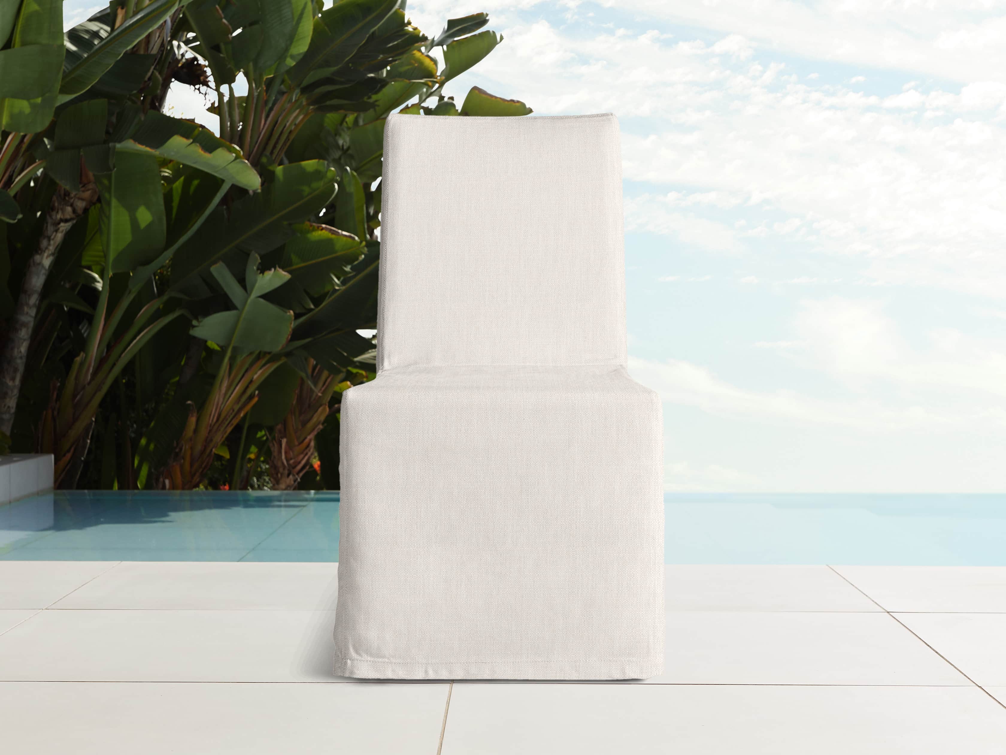 View the Devon Outdoor Slipcovered Dining Side Chair | Variant: ANCONA LINEN
